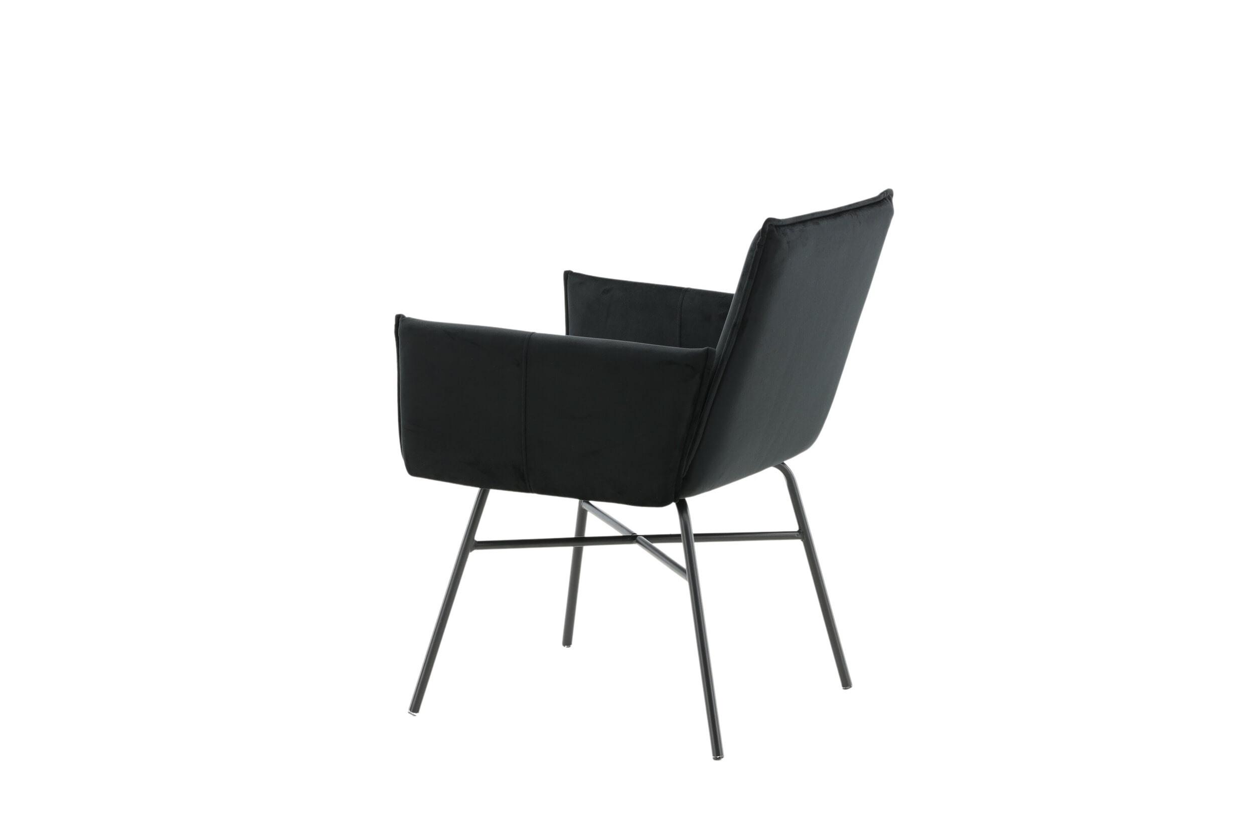 Nohr Eetkamerstoel 'Mikella' Velvet, kleur Zwart
