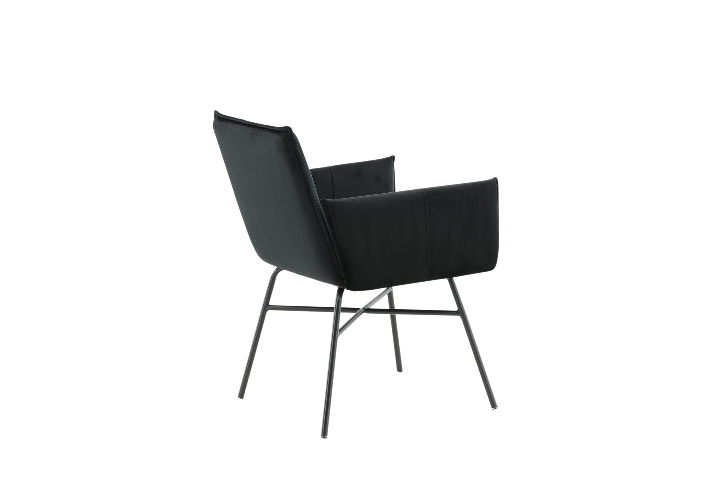 Nohr Eetkamerstoel 'Mikella' Velvet, kleur Zwart
