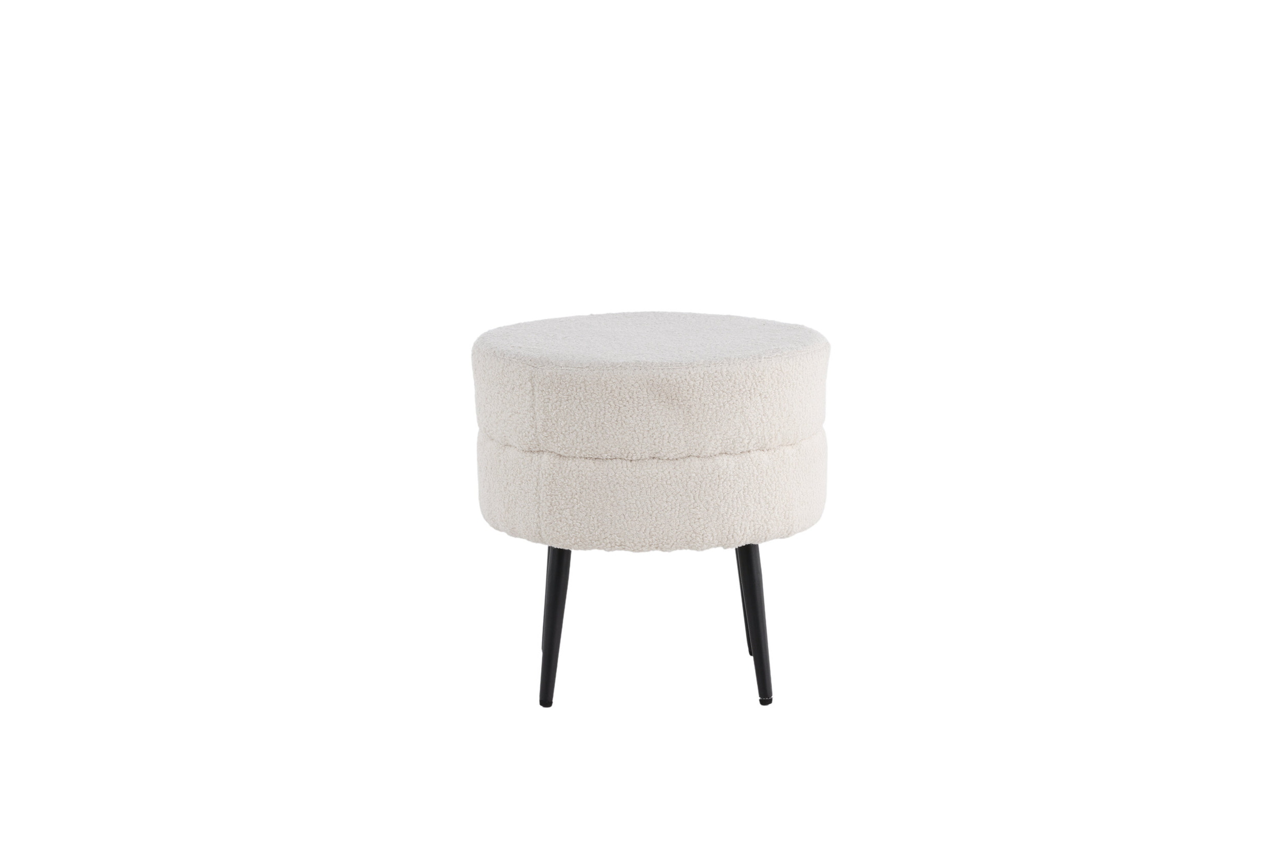 Nohr Poef 'Akela' Teddy, kleur Off White