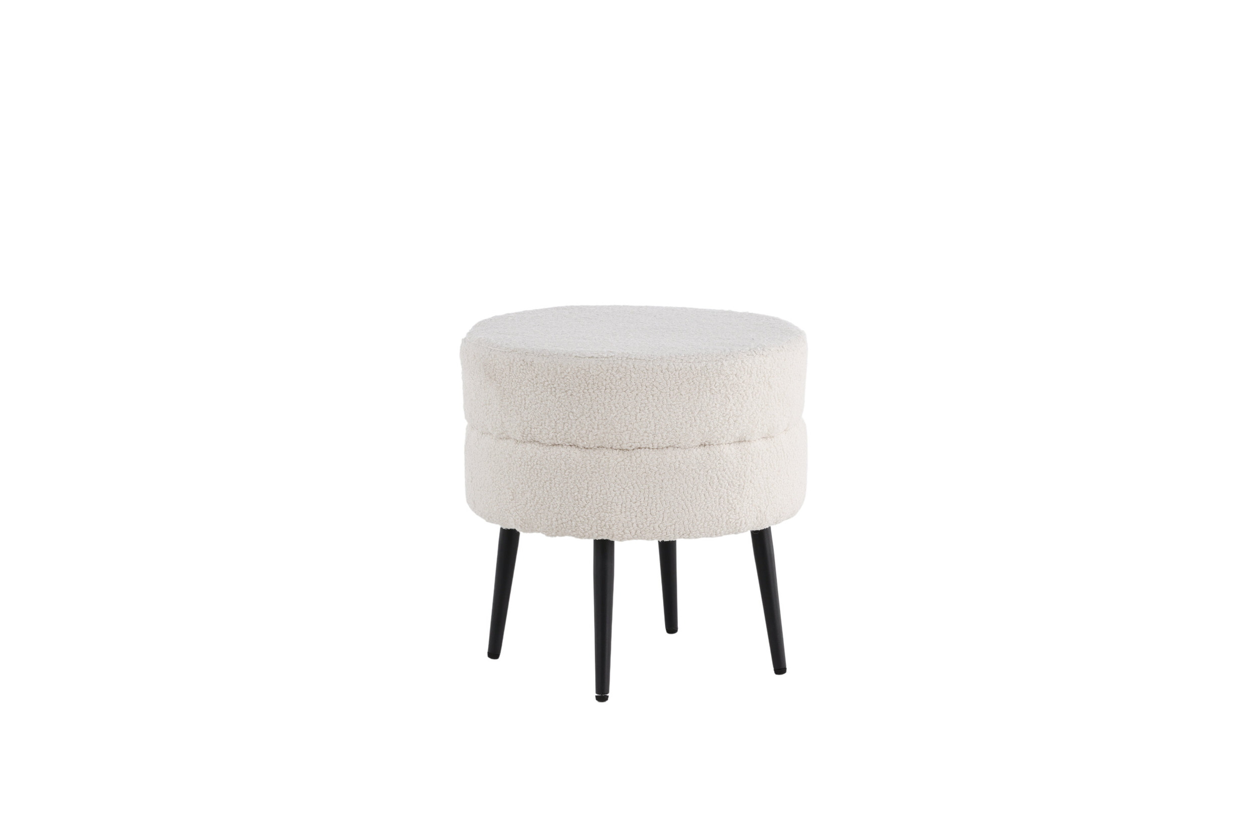 Nohr Poef 'Akela' Teddy, kleur Off White