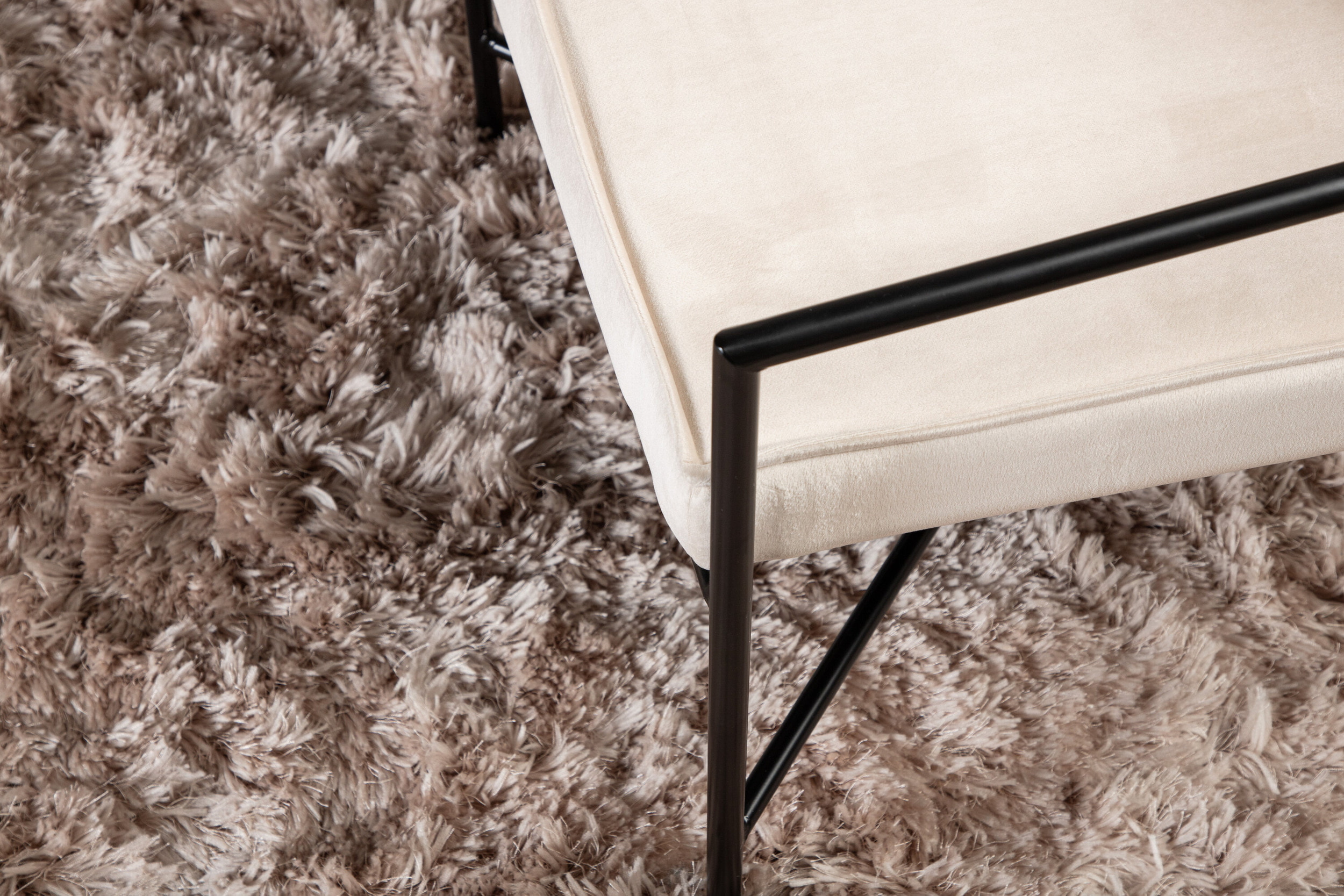 Nohr Fauteuil 'Sidra' Velvet, kleur Beige