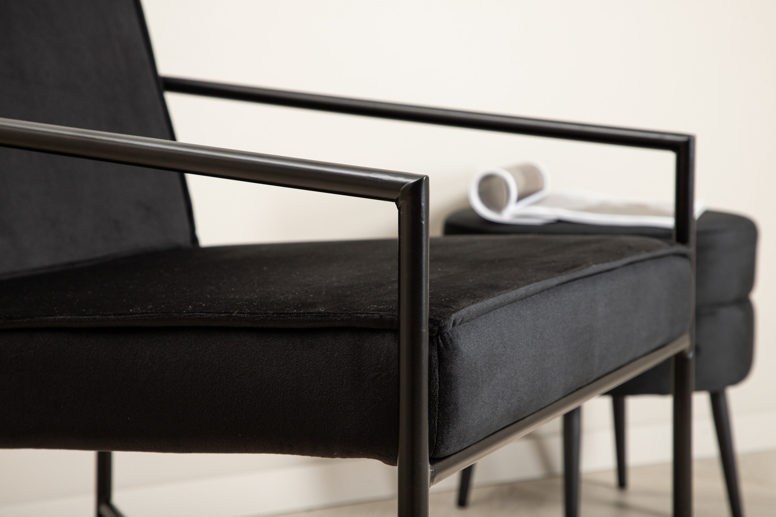 Nohr Fauteuil 'Sidra' Velvet, kleur Zwart