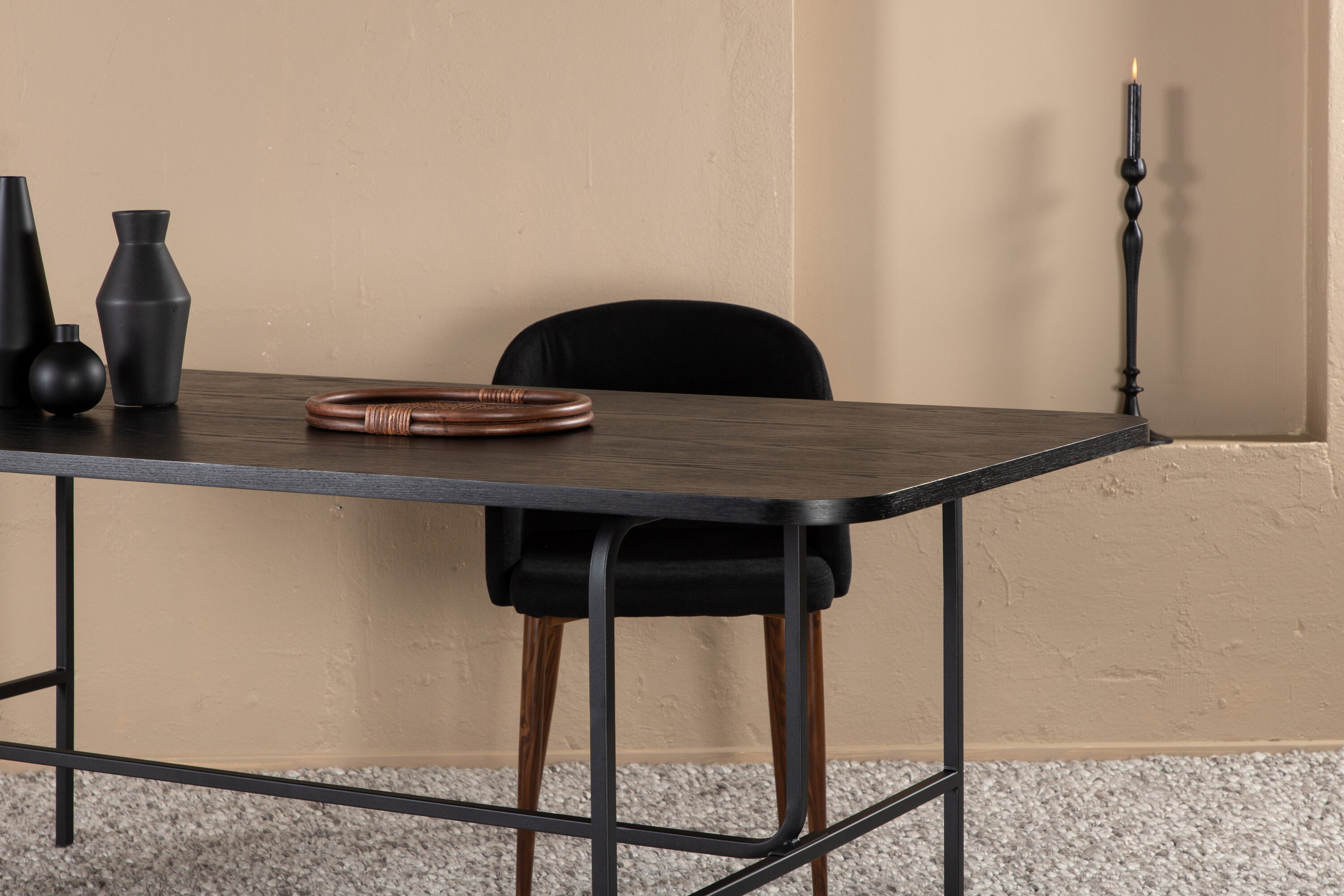 Nohr Eettafel 'Tramel' MDF, 200 x 90cm, kleur Zwart