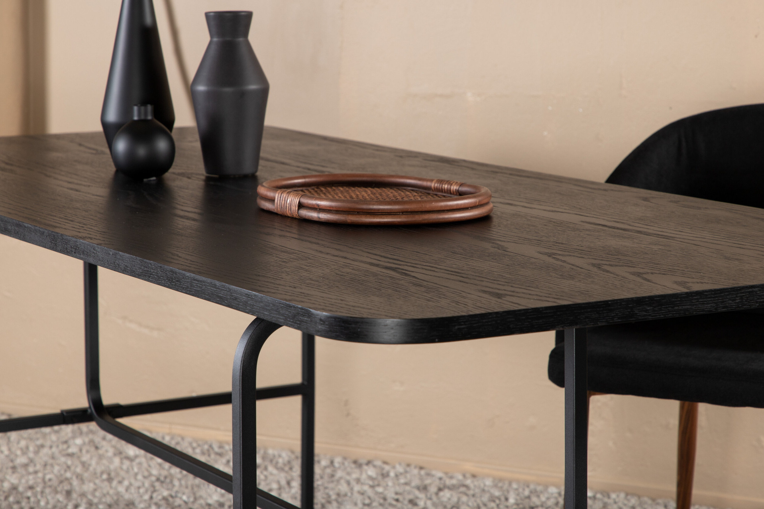 Nohr Eettafel 'Tramel' MDF, 200 x 90cm, kleur Zwart