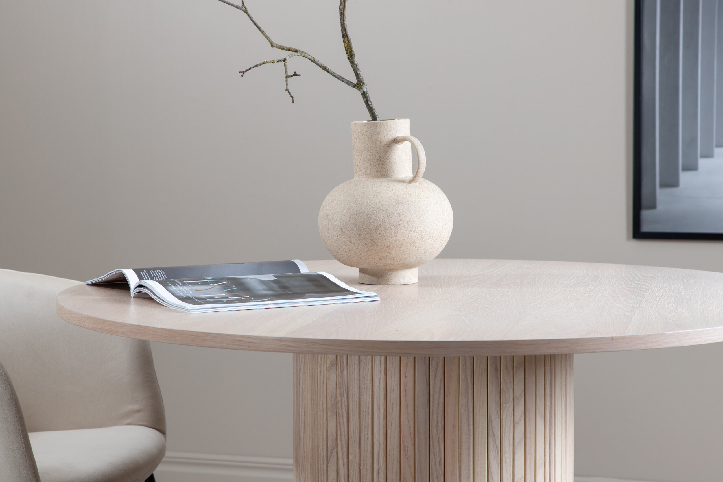 Nohr Ronde Eettafel 'Fionna' 110cm, kleur Whitewash
