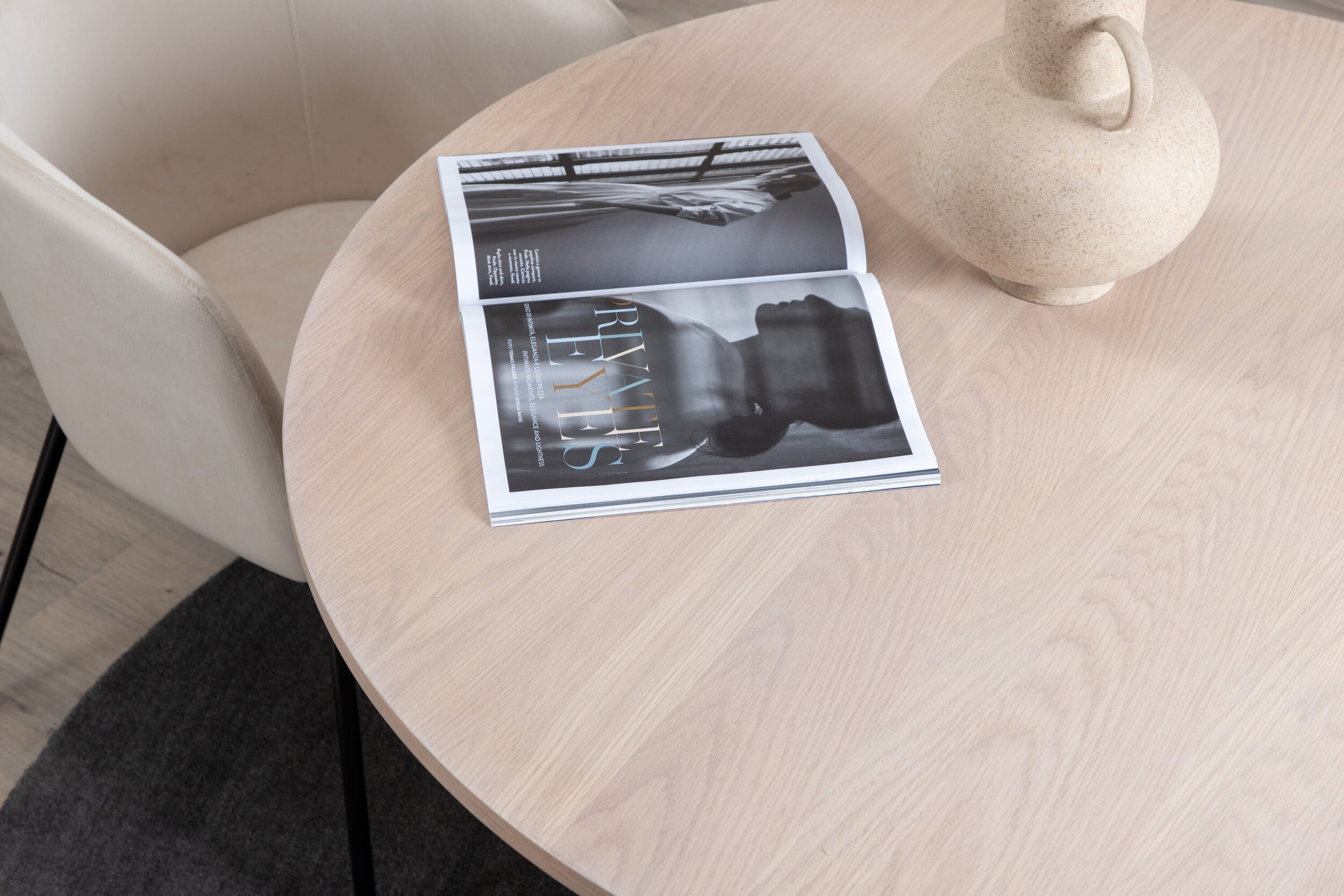 Nohr Ronde Eettafel 'Fionna' 110cm, kleur Whitewash