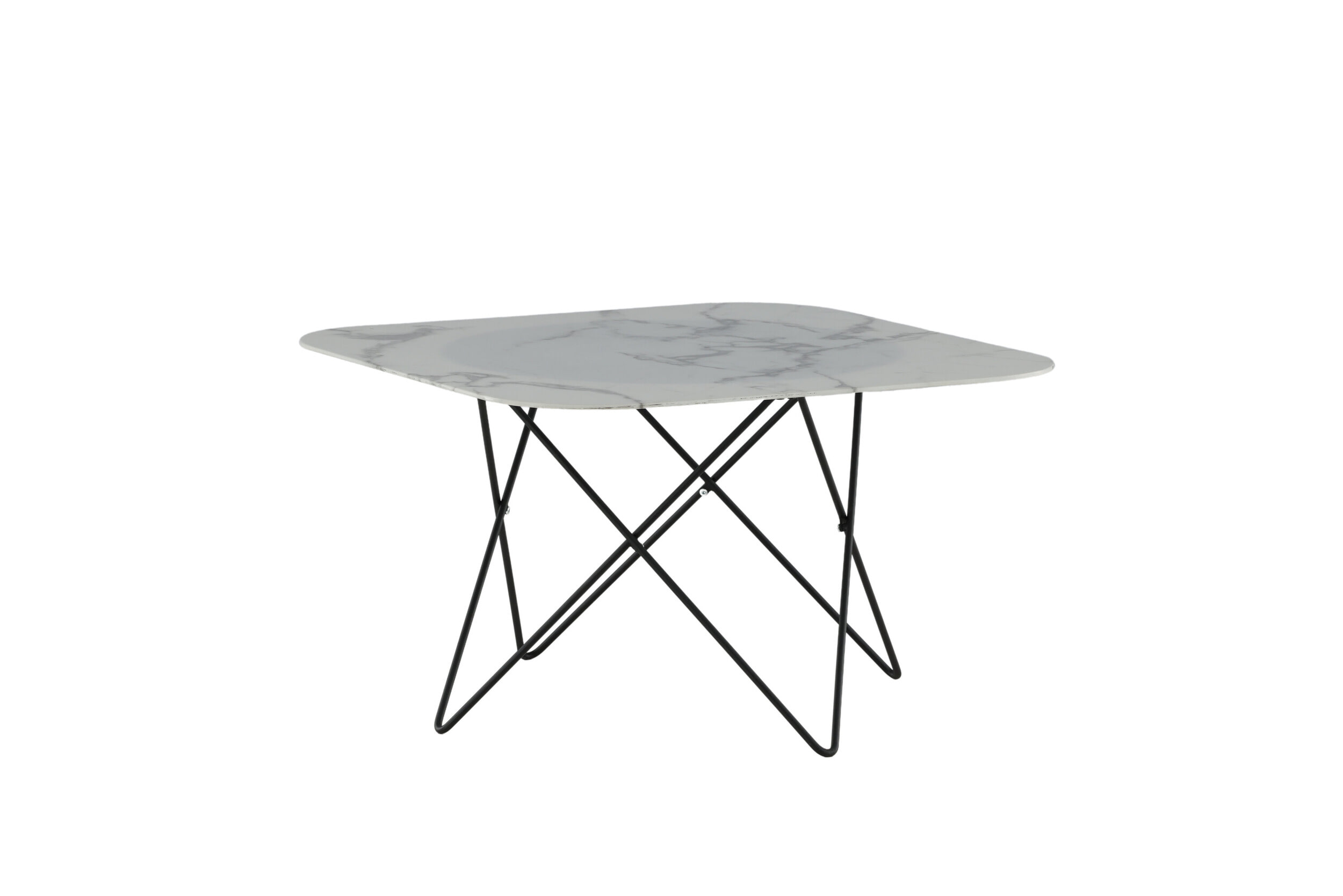Nohr Salontafel 'Dominique' Marmerlook, 80 x 80cm, kleur Wit