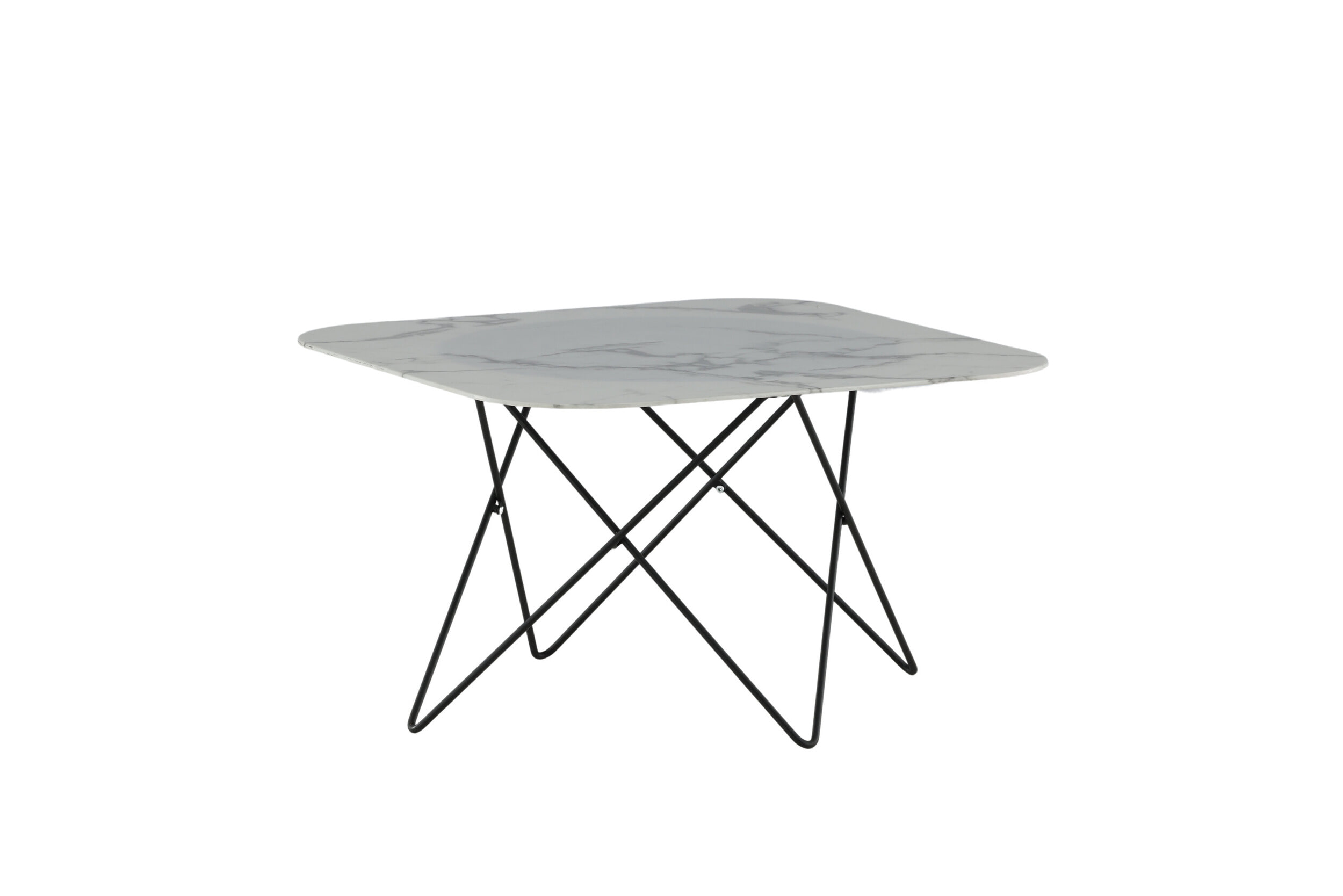 Nohr Salontafel 'Dominique' Marmerlook, 80 x 80cm, kleur Wit