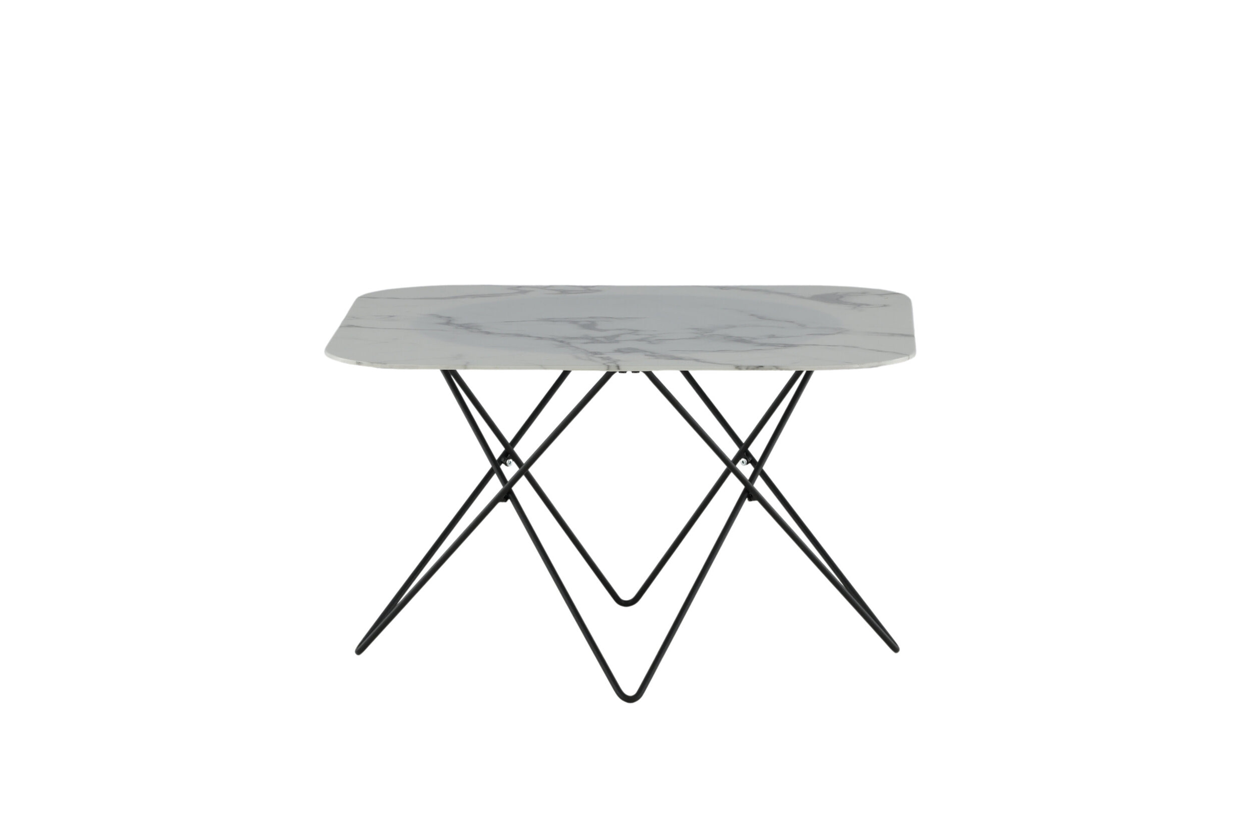 Nohr Salontafel 'Dominique' Marmerlook, 80 x 80cm, kleur Wit