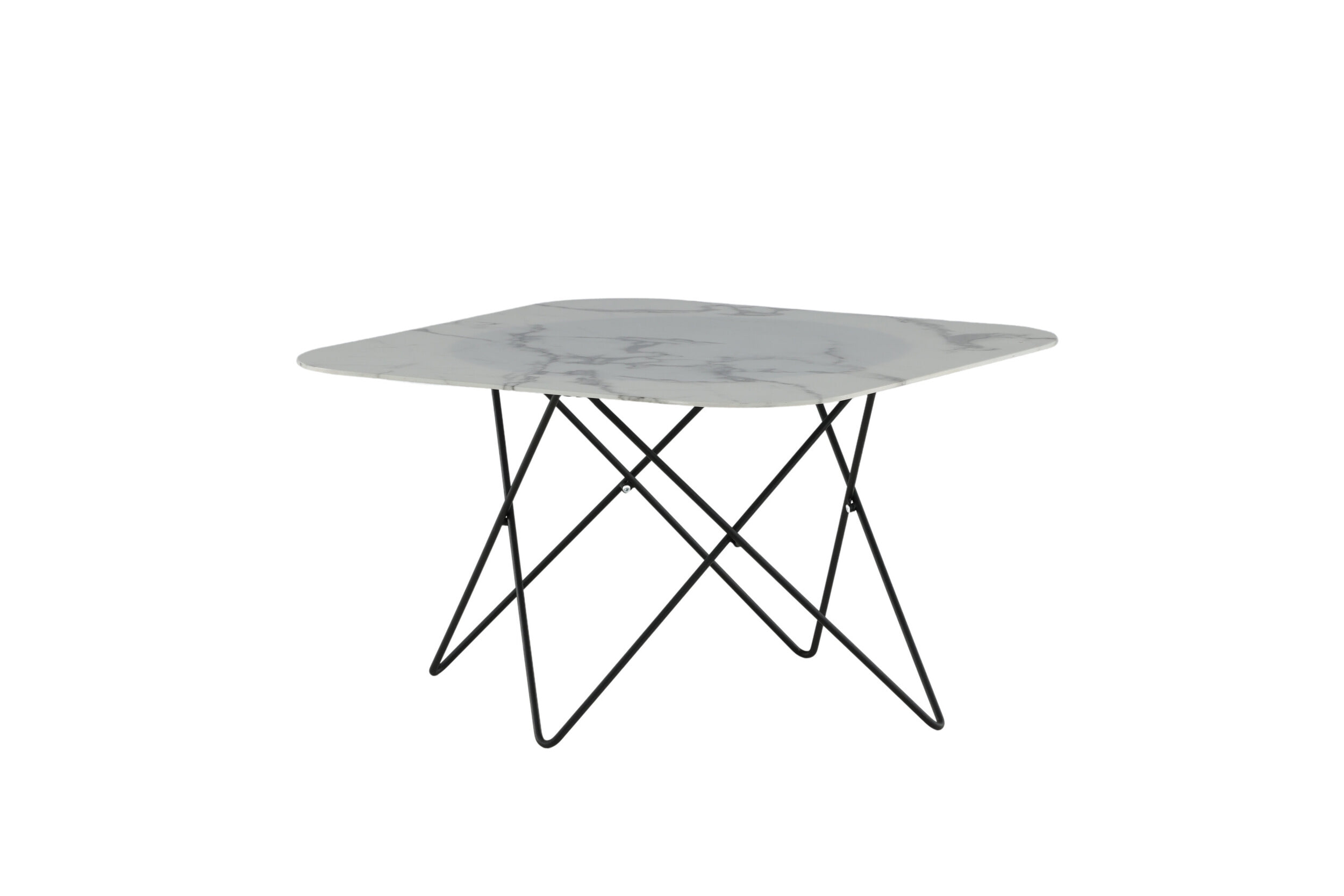 Nohr Salontafel 'Dominique' Marmerlook, 80 x 80cm, kleur Wit