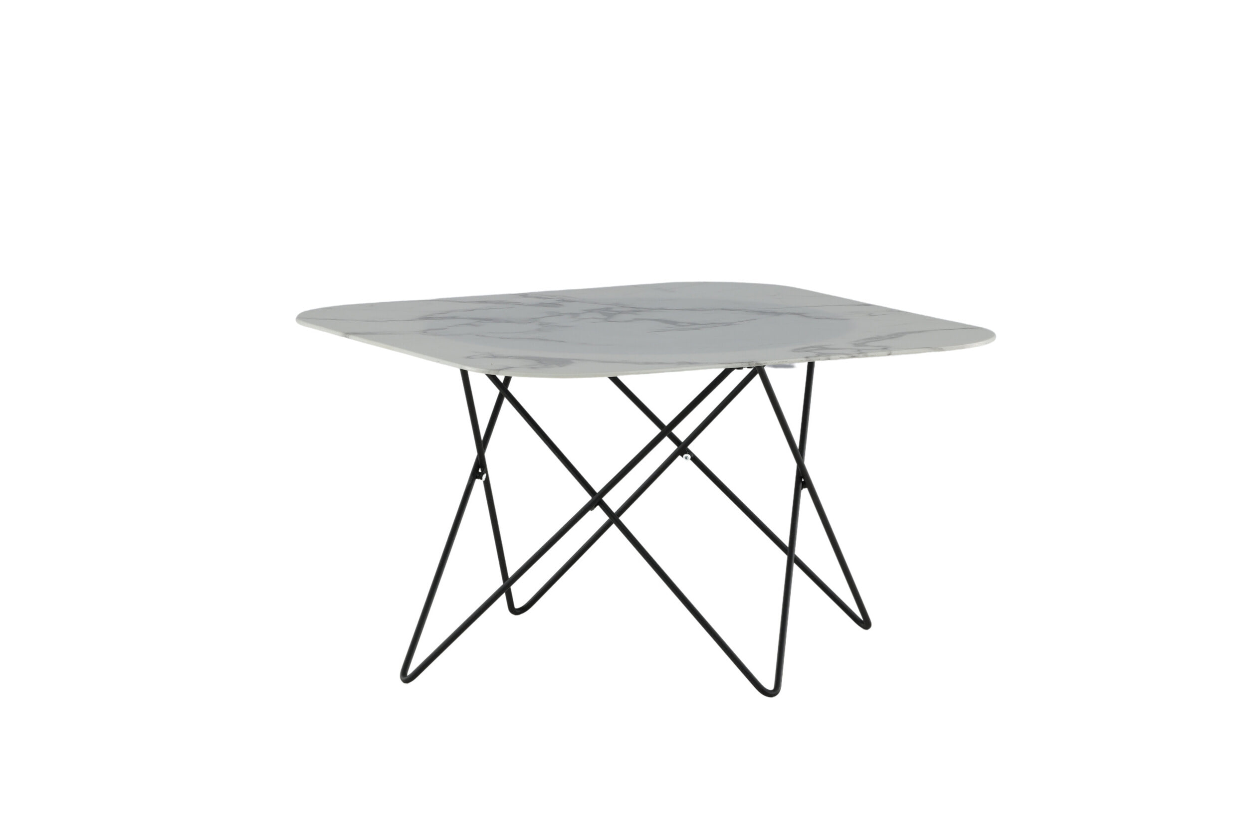 Nohr Salontafel 'Dominique' Marmerlook, 80 x 80cm, kleur Wit
