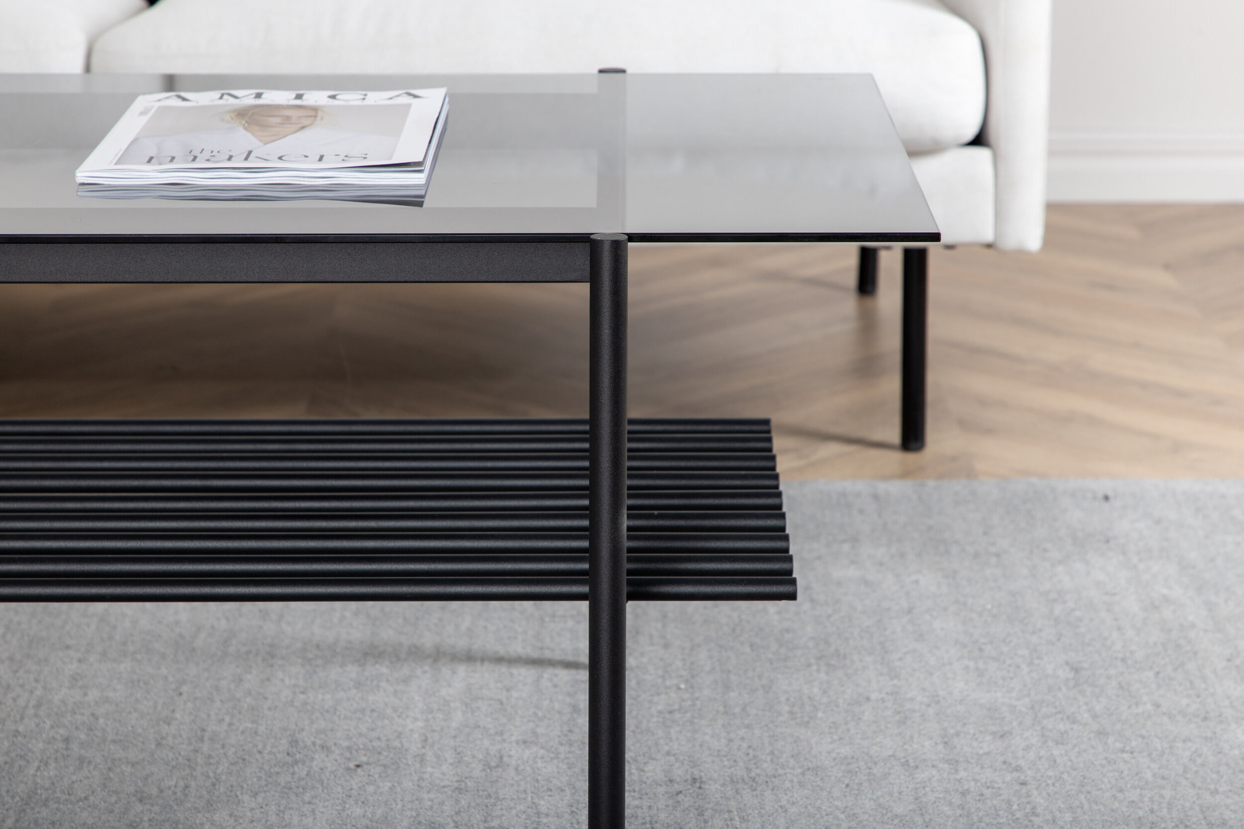 Nohr Salontafel 'Jamol' Smoked glas, 120 x 60cm