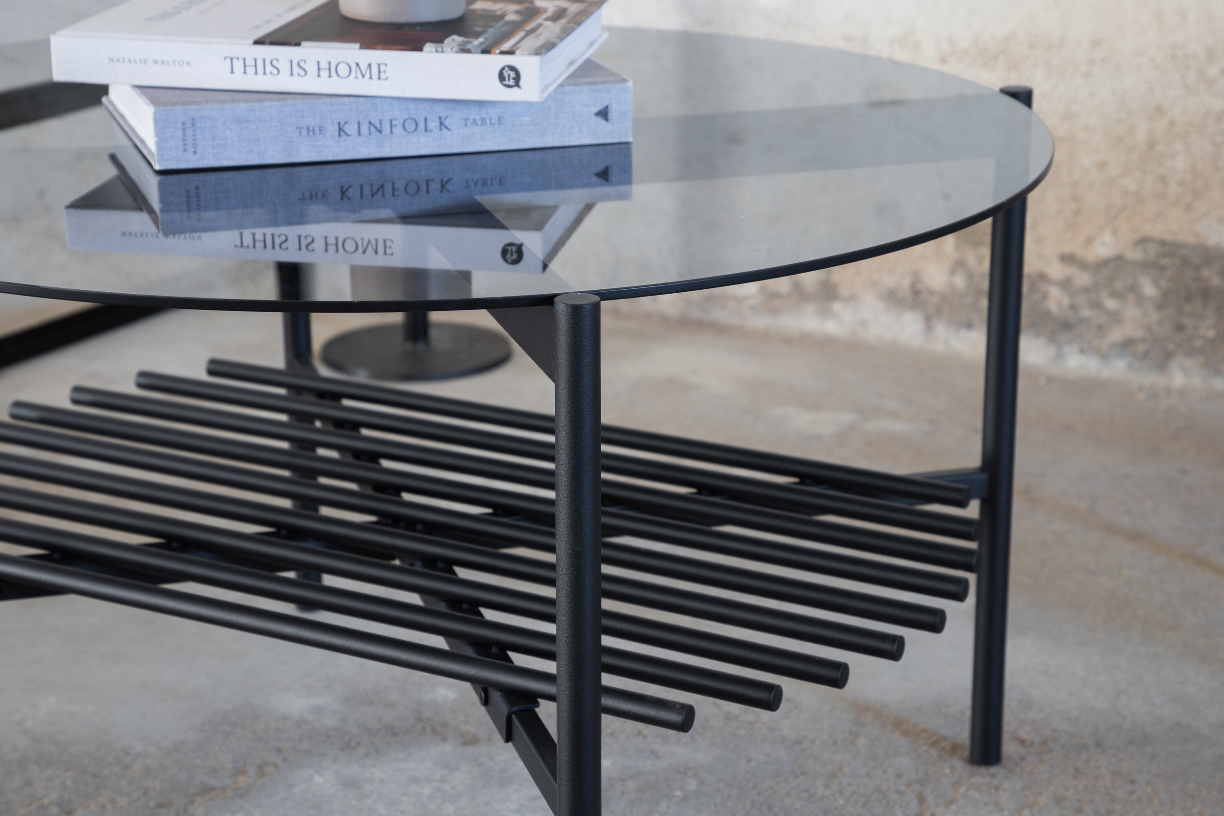Nohr Ronde Salontafel 'Jamol' Smoked glas, 80cm