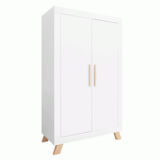 Bopita Kledingkast 'Lisa' 2-deurs, kleur wit / naturel