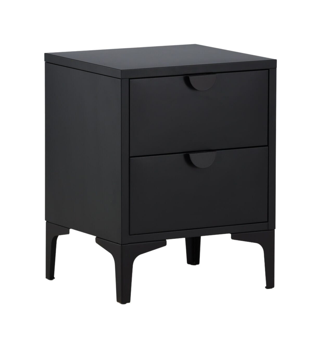 Nohr Nachtkastje 'Danyella' Met 2 laden, Metaal, kleur Zwart