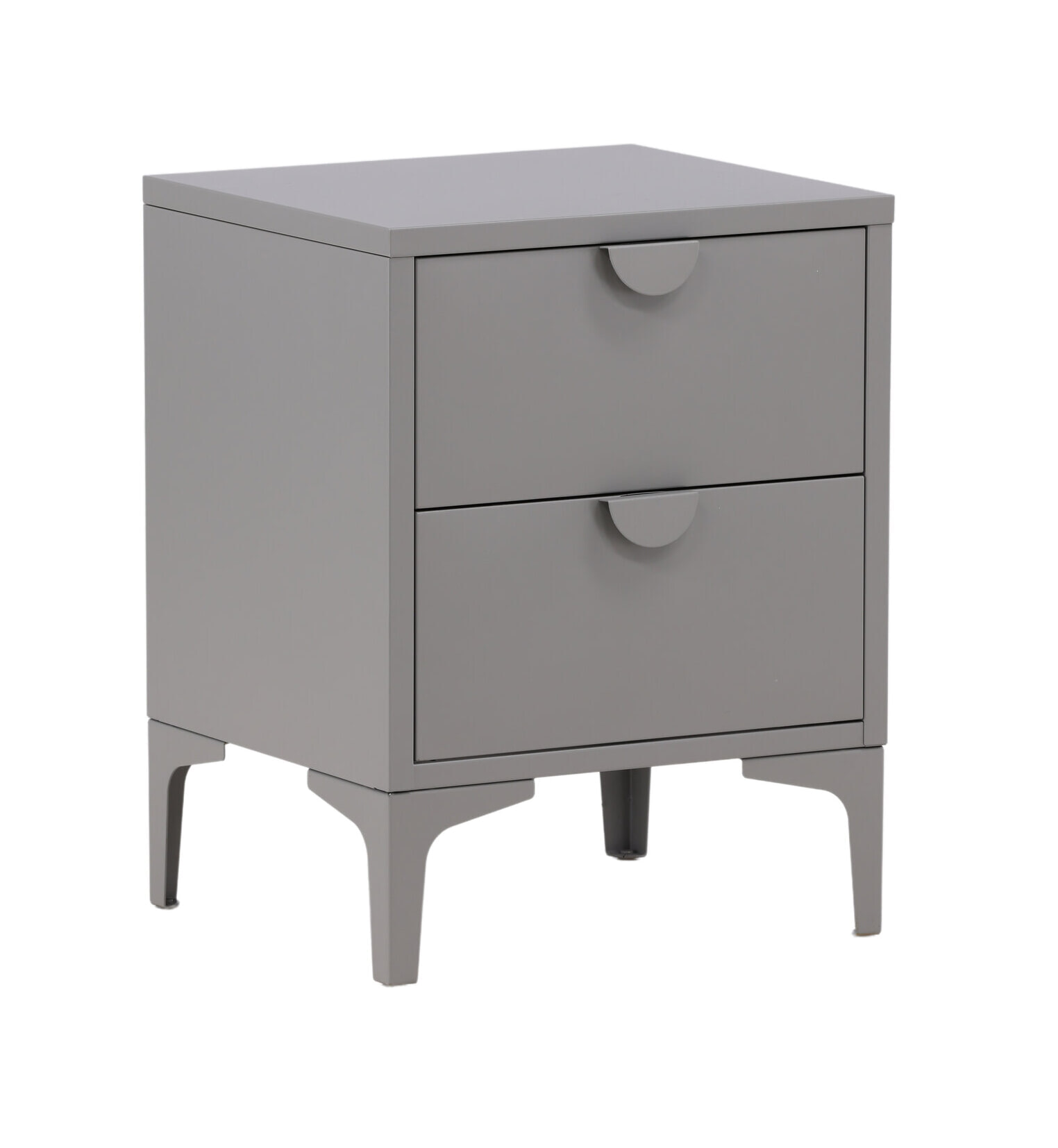 Nohr Nachtkastje 'Danyella' Met 2 laden, Metaal, kleur Lichtgrijs