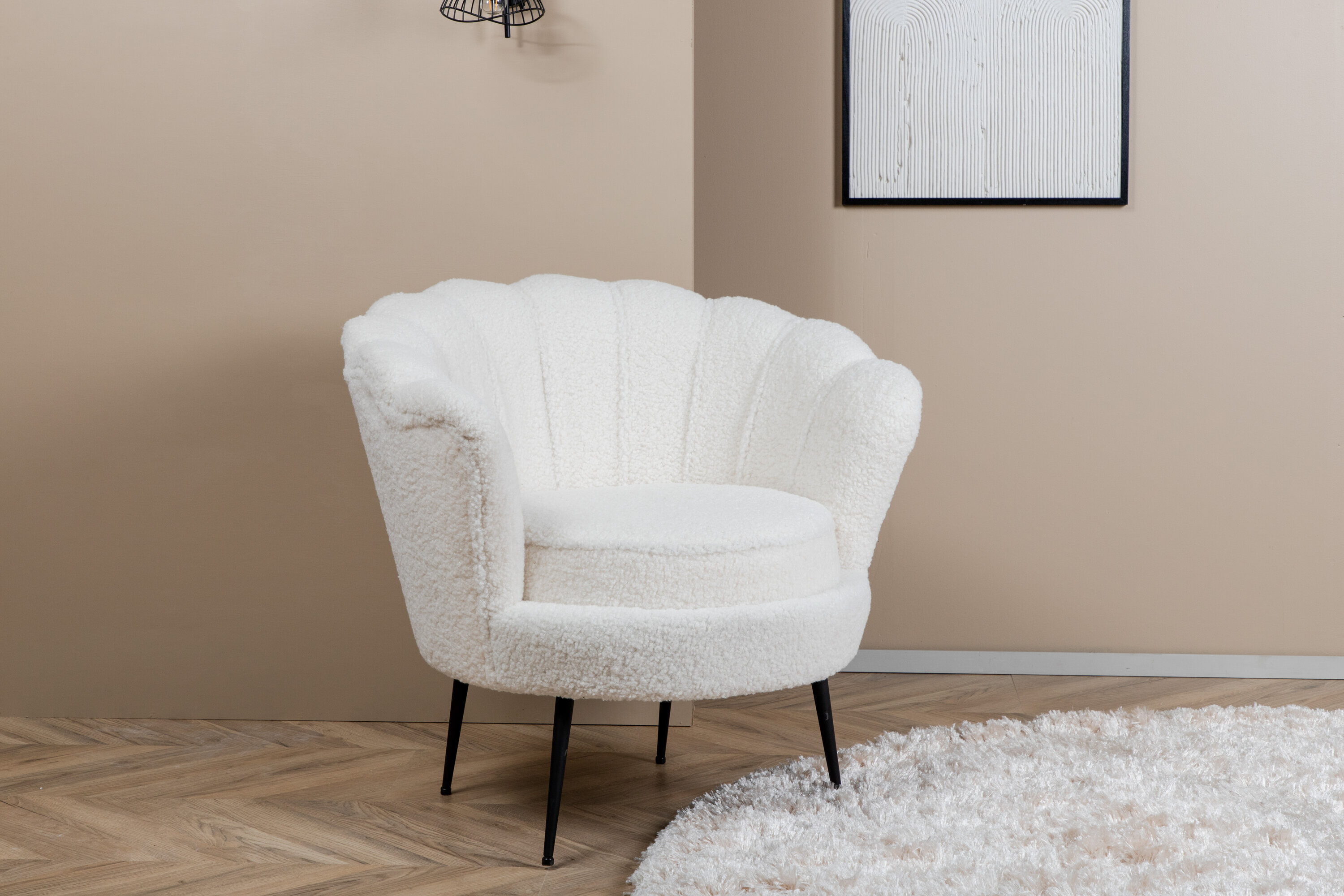 Nohr Fauteuil 'Yoni' Teddy, kleur Wit