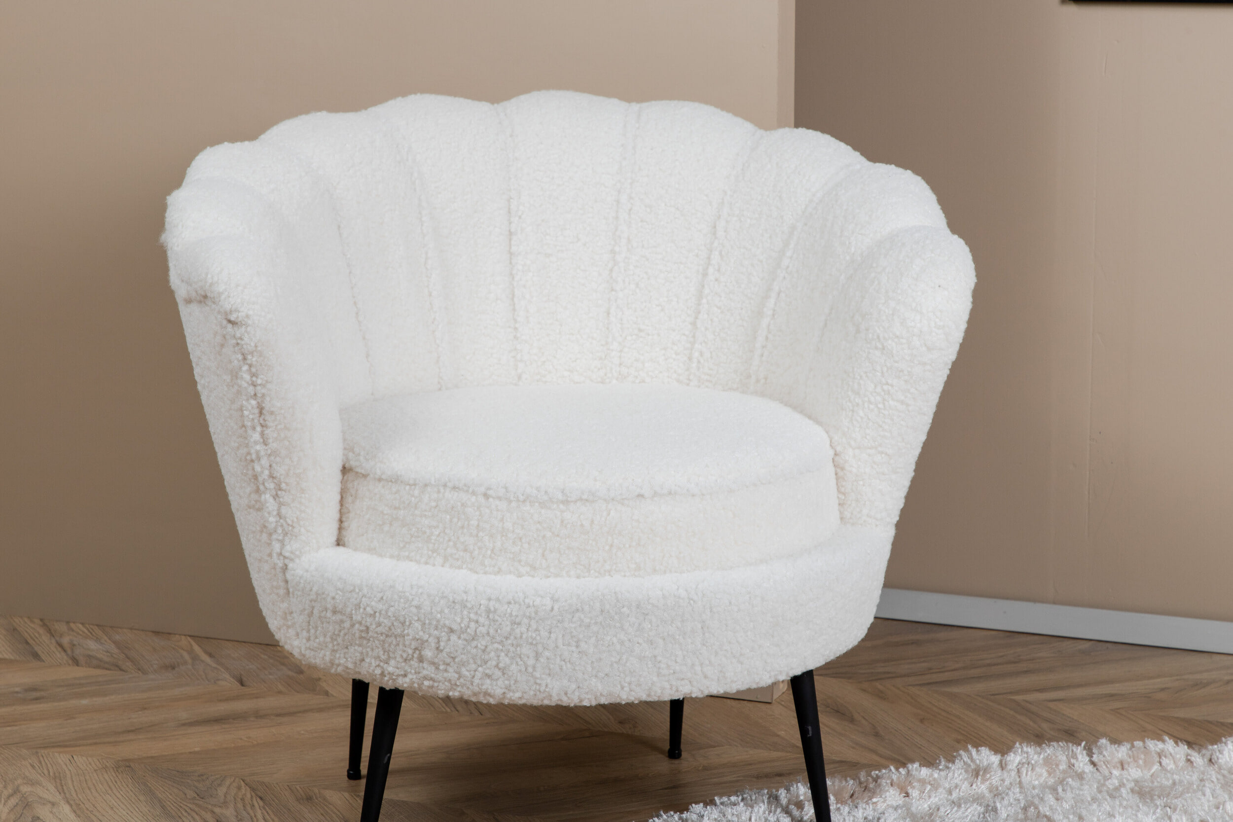 Nohr Fauteuil 'Yoni' Teddy, kleur Wit
