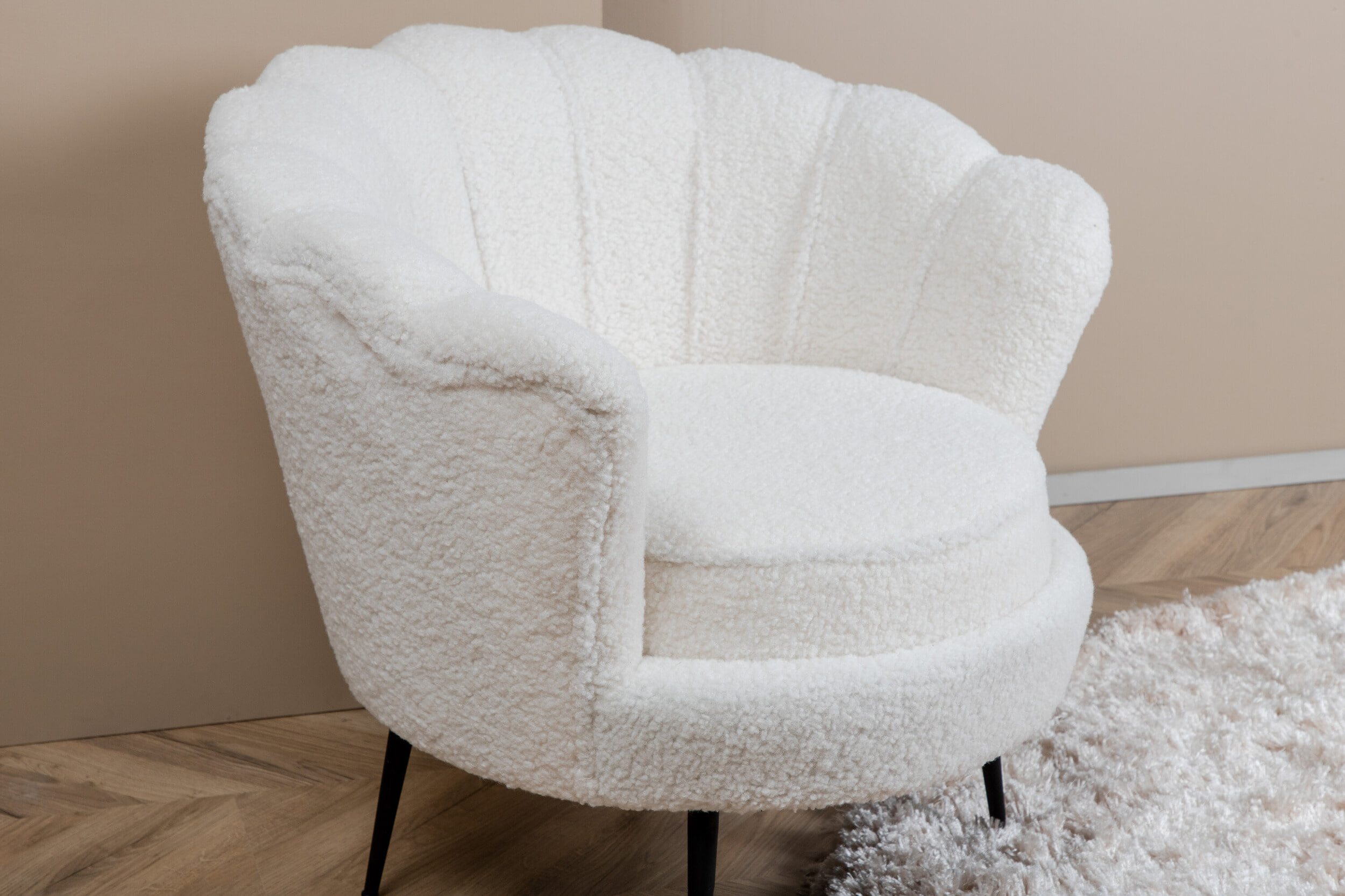 Nohr Fauteuil 'Yoni' Teddy, kleur Wit
