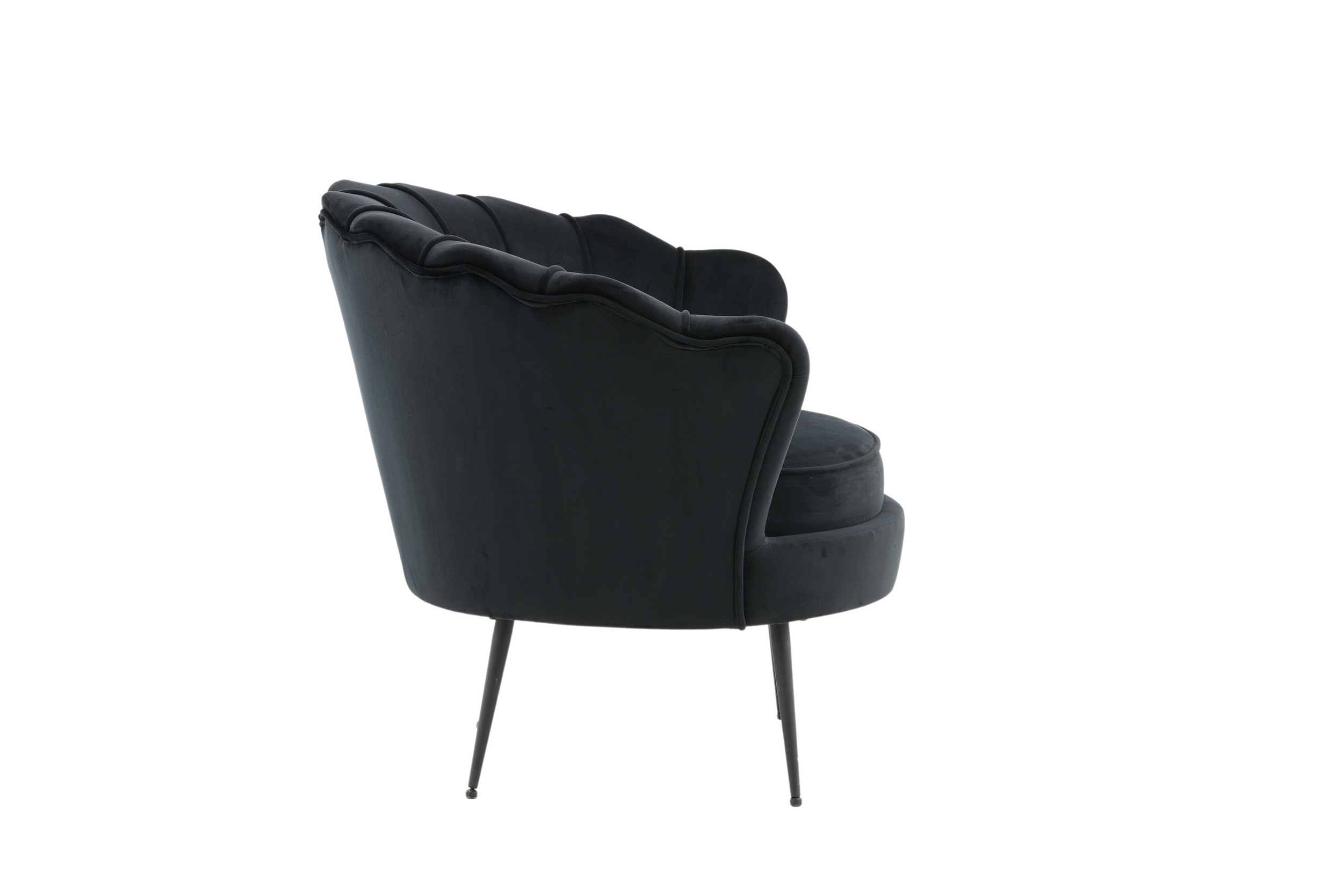 Nohr Fauteuil 'Yoni' Velvet, kleur Zwart