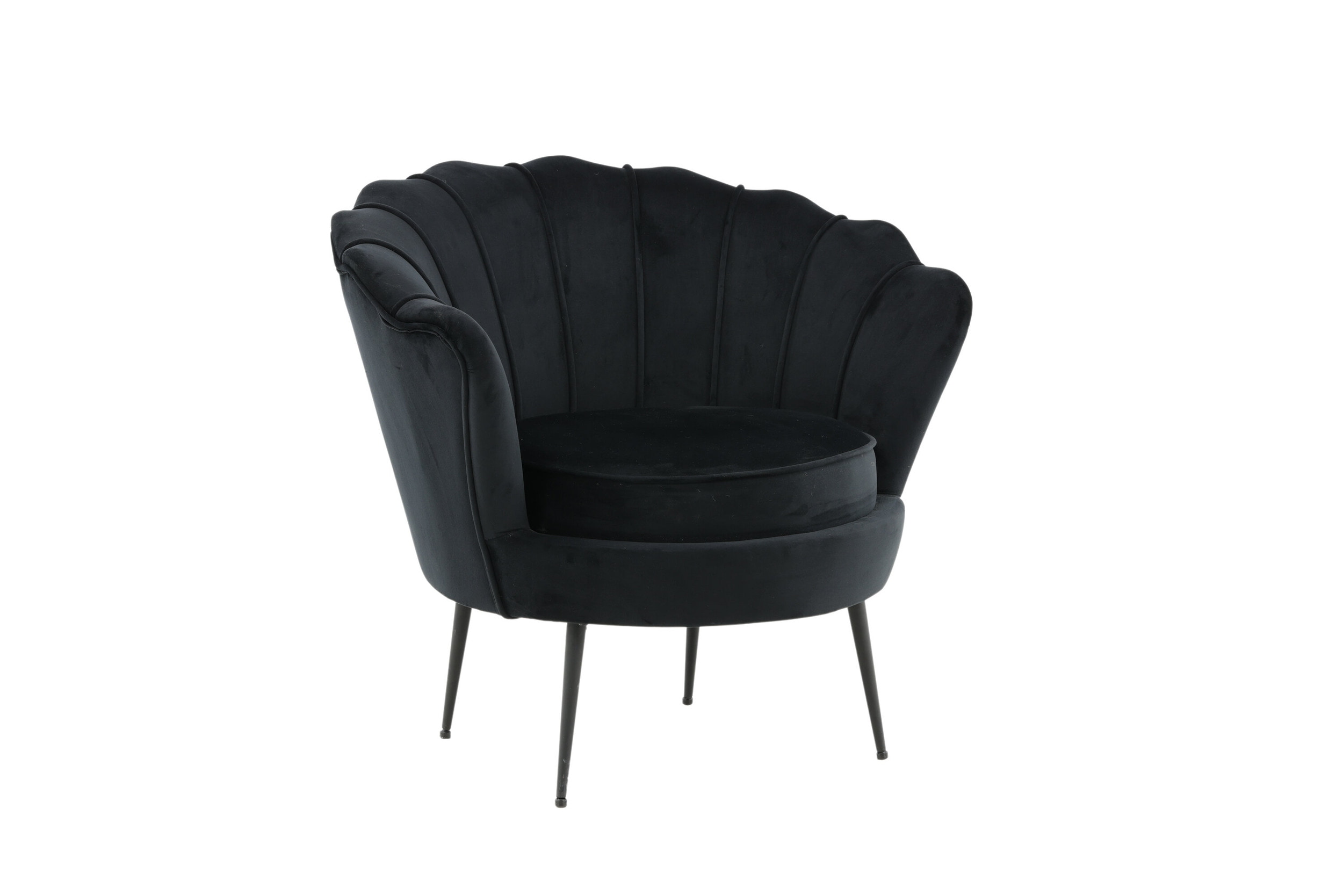 Nohr Fauteuil 'Yoni' Velvet, kleur Zwart
