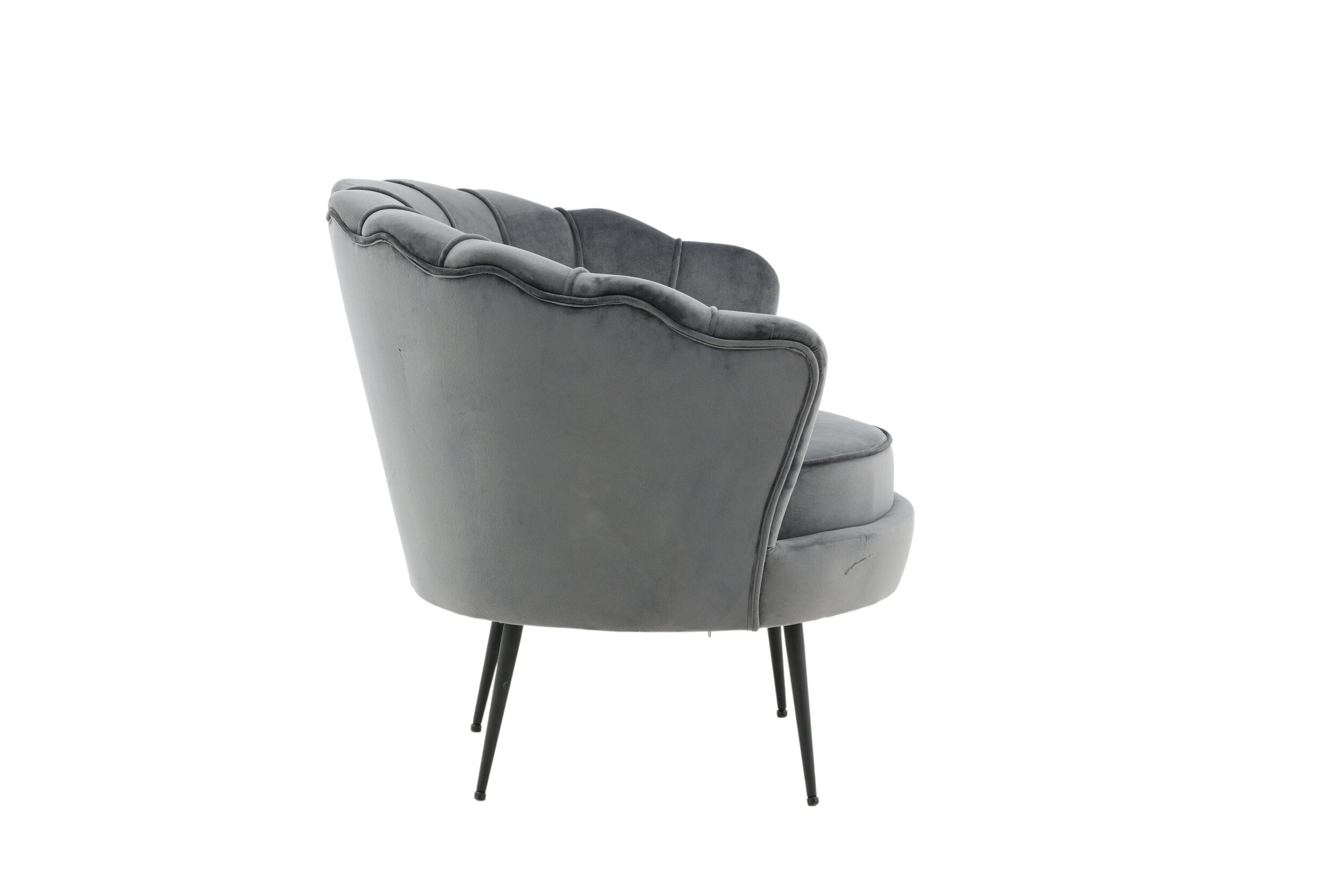 Nohr Fauteuil 'Yoni' Velvet, kleur Donkergrijs