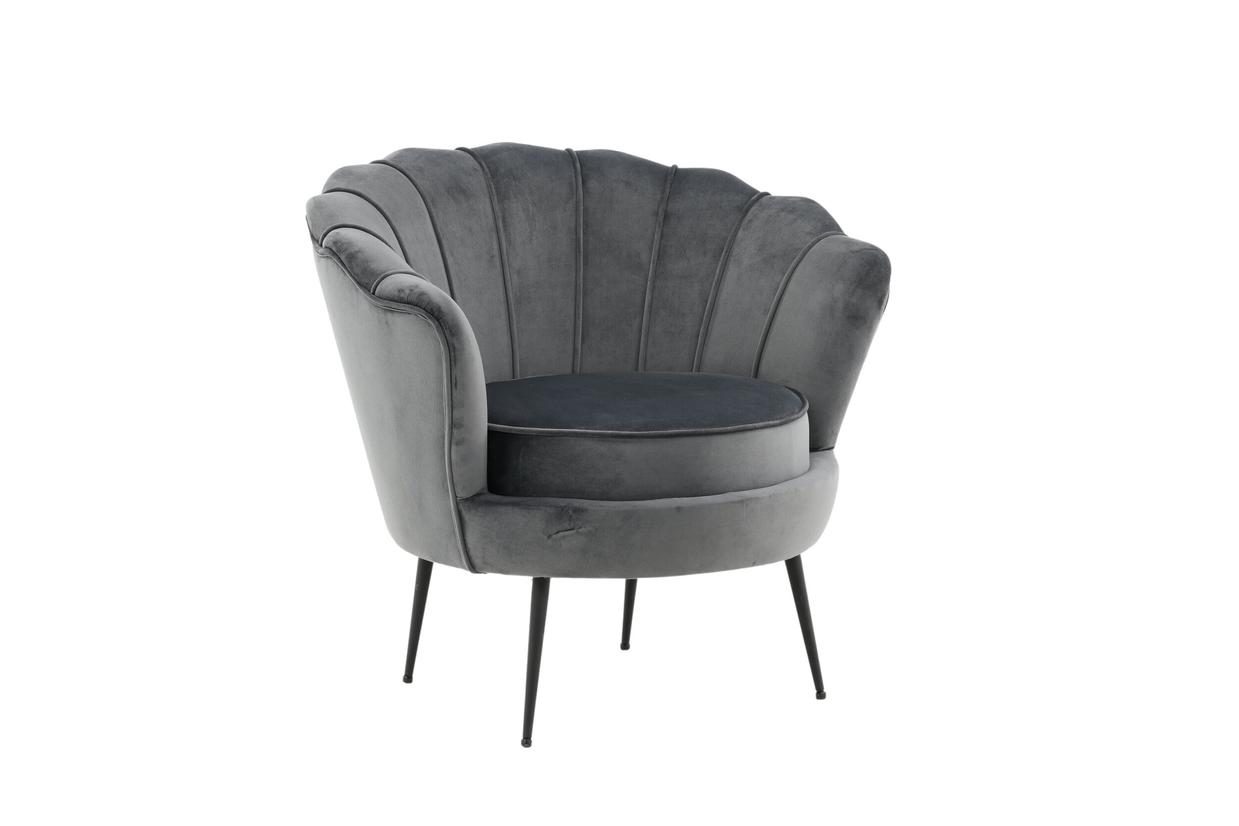 Nohr Fauteuil 'Yoni' Velvet, kleur Donkergrijs