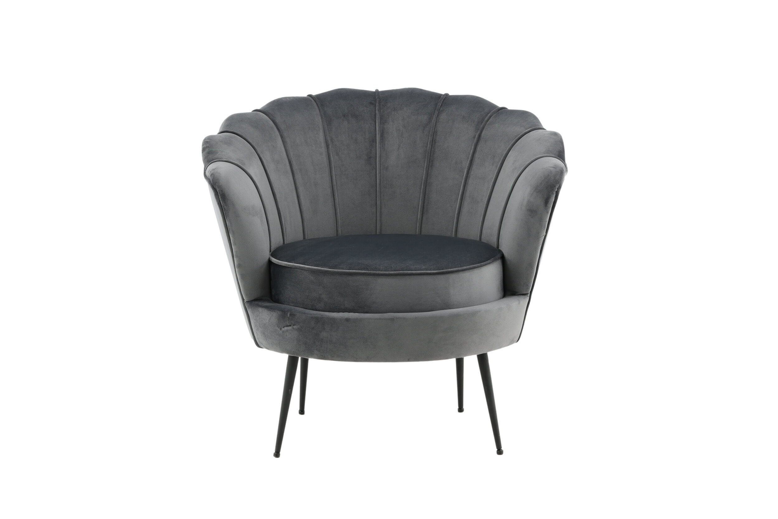 Nohr Fauteuil 'Yoni' Velvet, kleur Donkergrijs