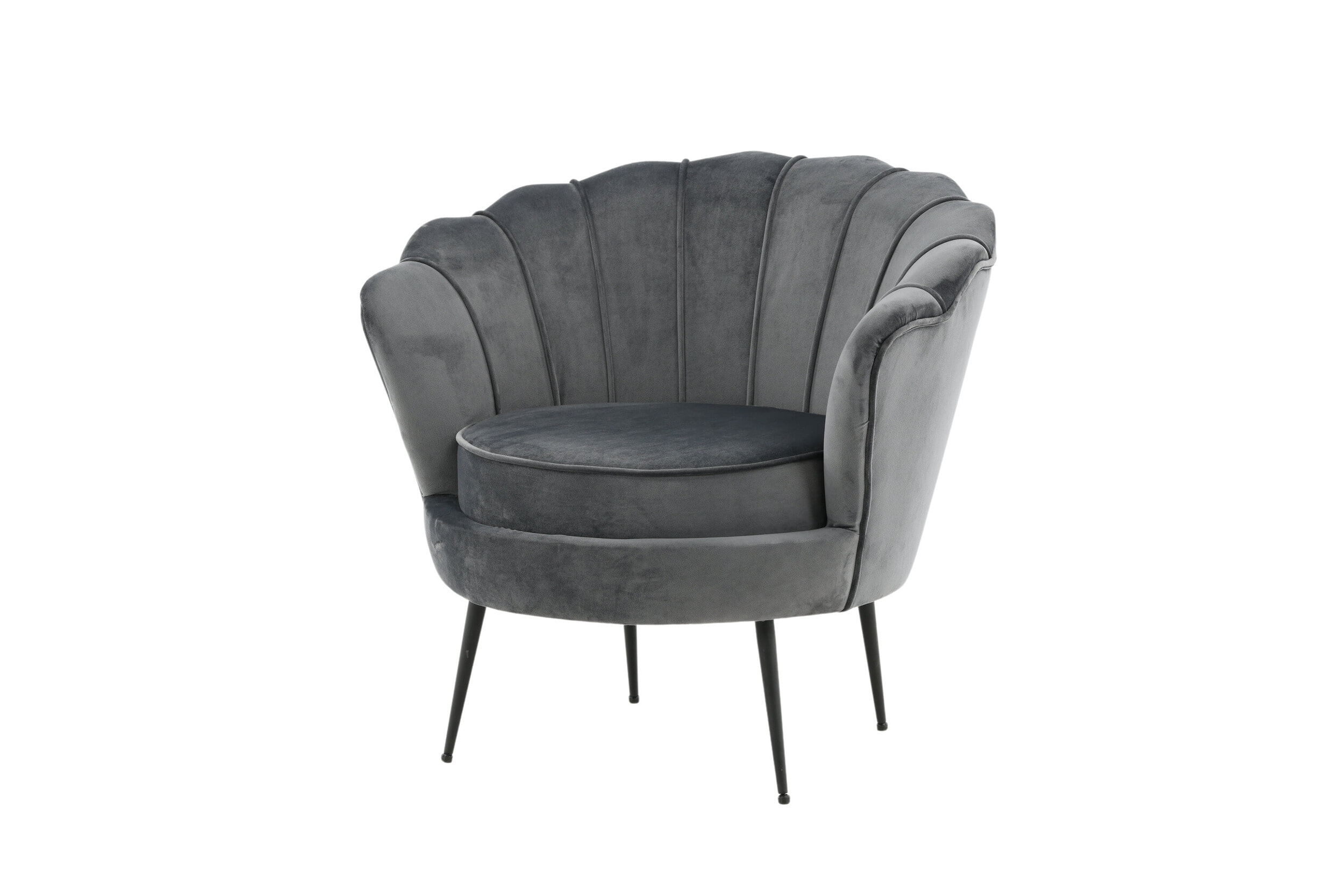 Nohr Fauteuil 'Yoni' Velvet, kleur Donkergrijs
