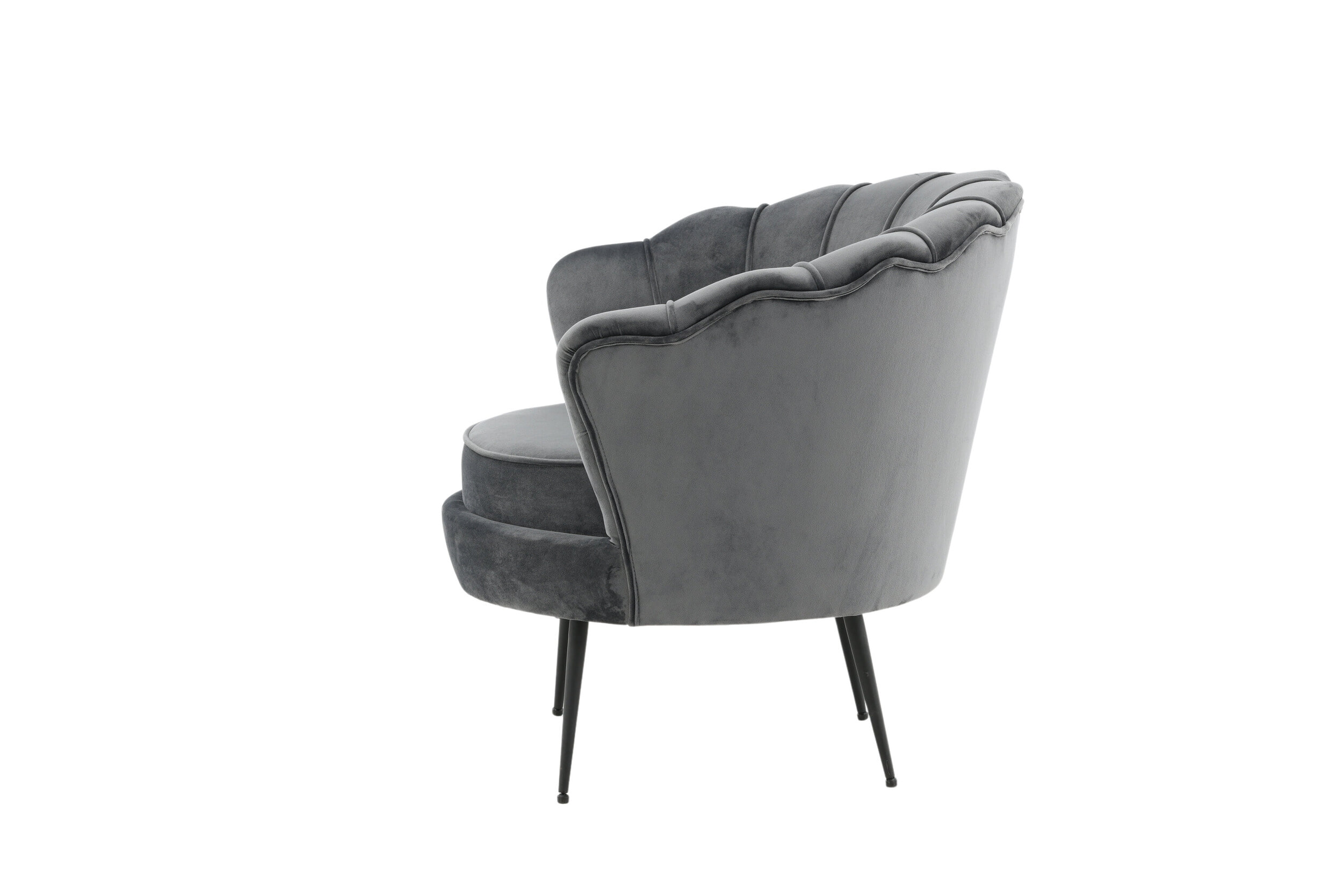 Nohr Fauteuil 'Yoni' Velvet, kleur Donkergrijs