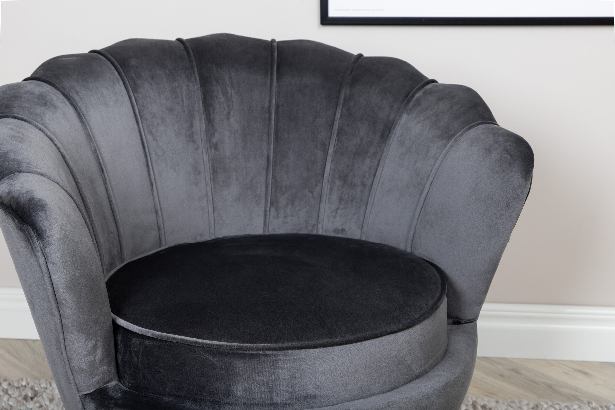 Nohr Fauteuil 'Yoni' Velvet, kleur Donkergrijs