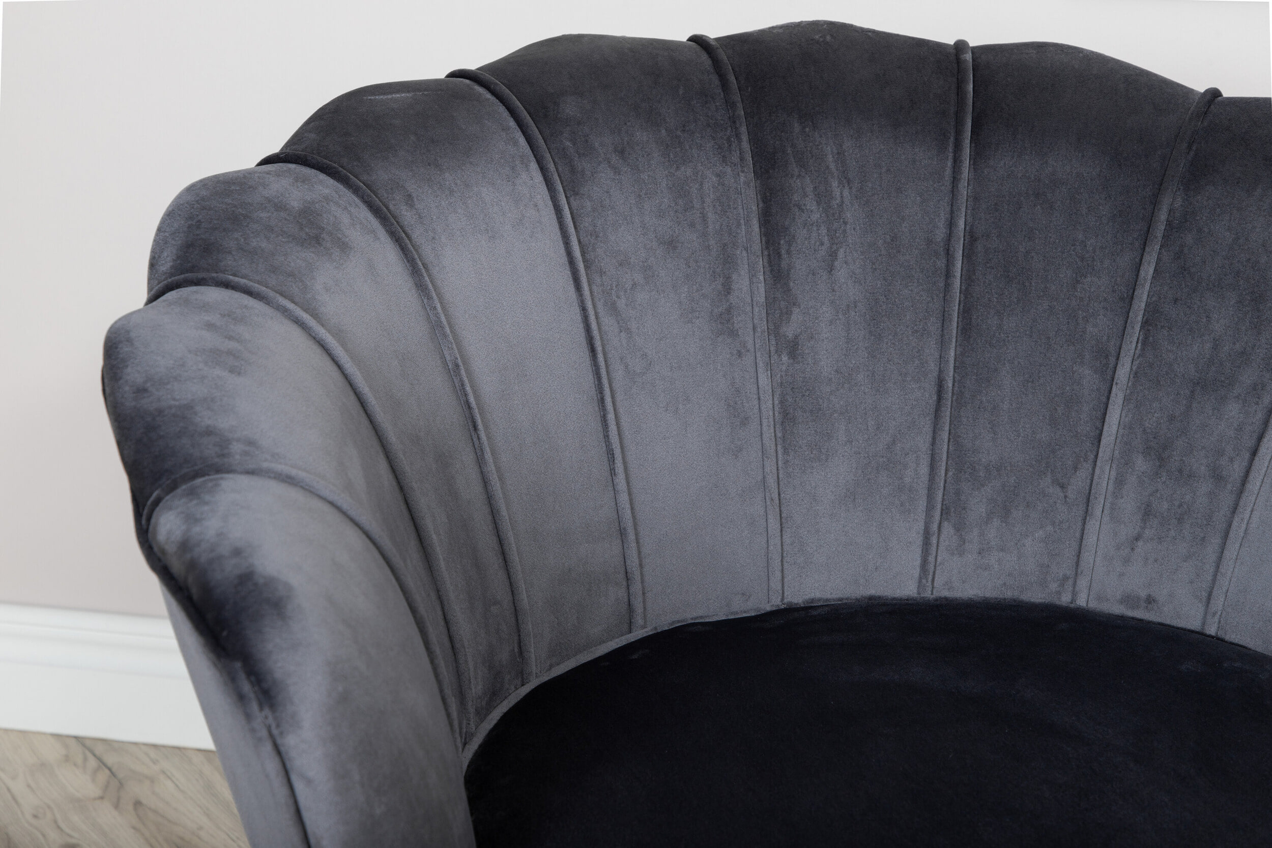 Nohr Fauteuil 'Yoni' Velvet, kleur Donkergrijs
