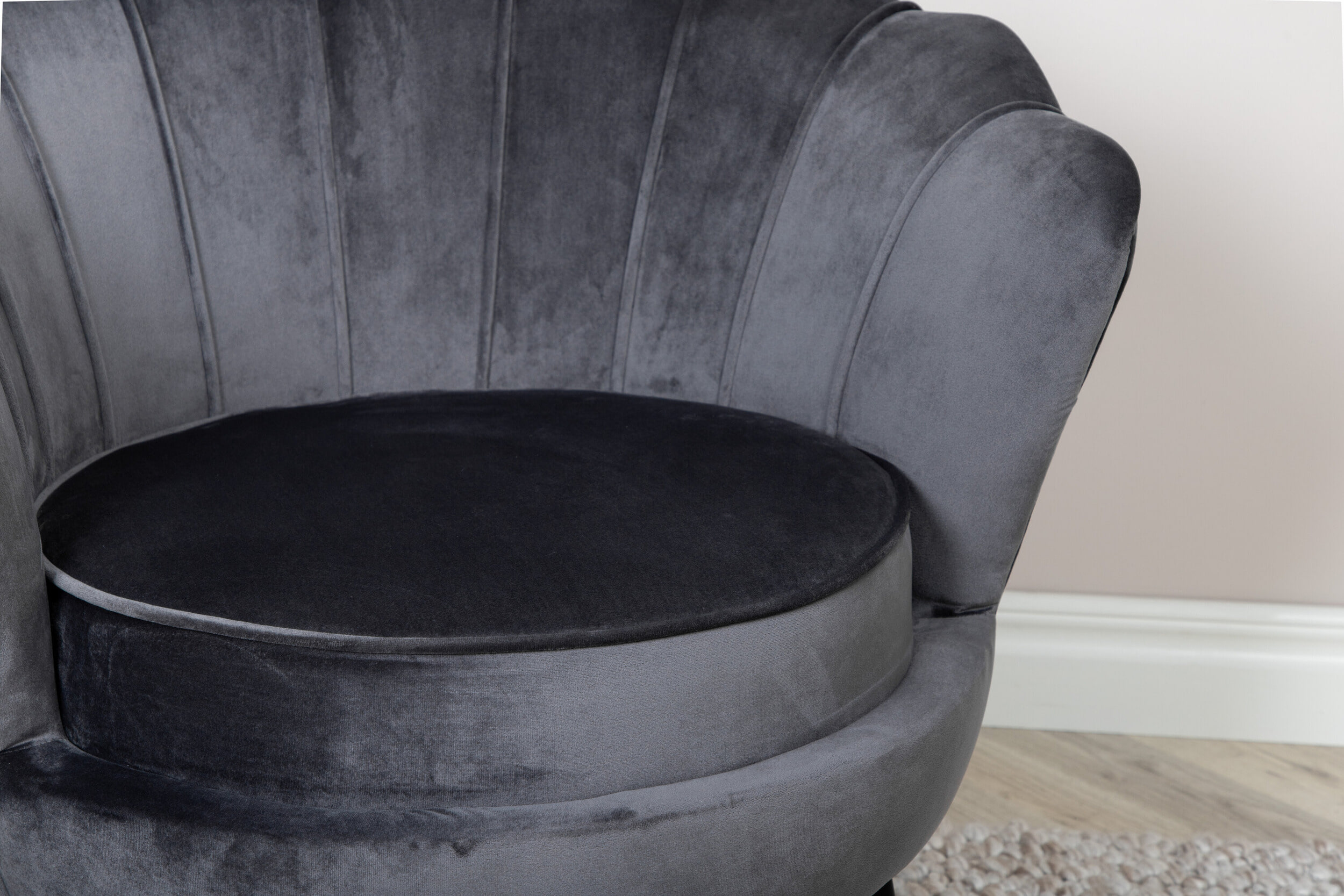 Nohr Fauteuil 'Yoni' Velvet, kleur Donkergrijs