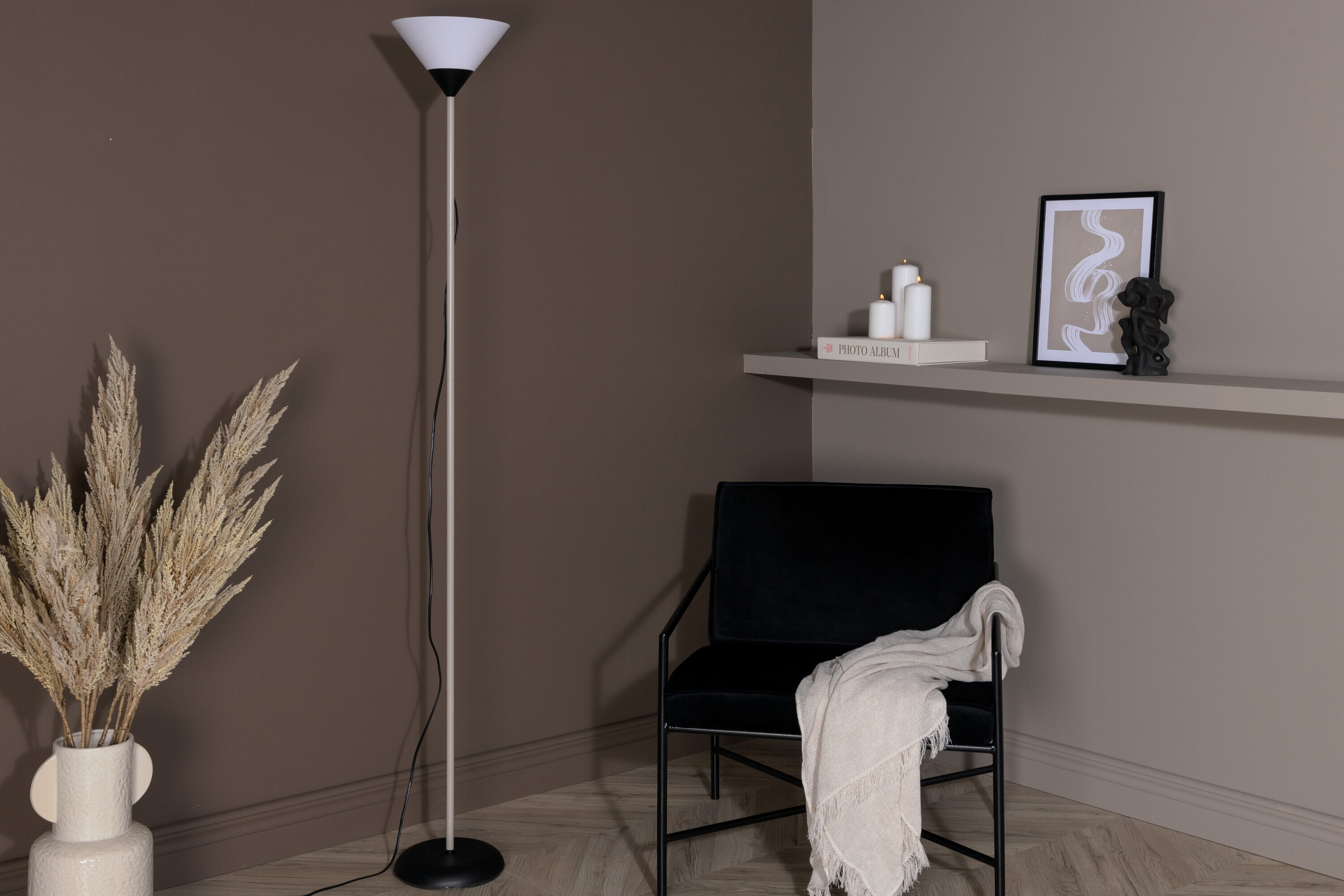 Nohr Vloerlamp 'Antwane' 178cm hoog, kleur Beige