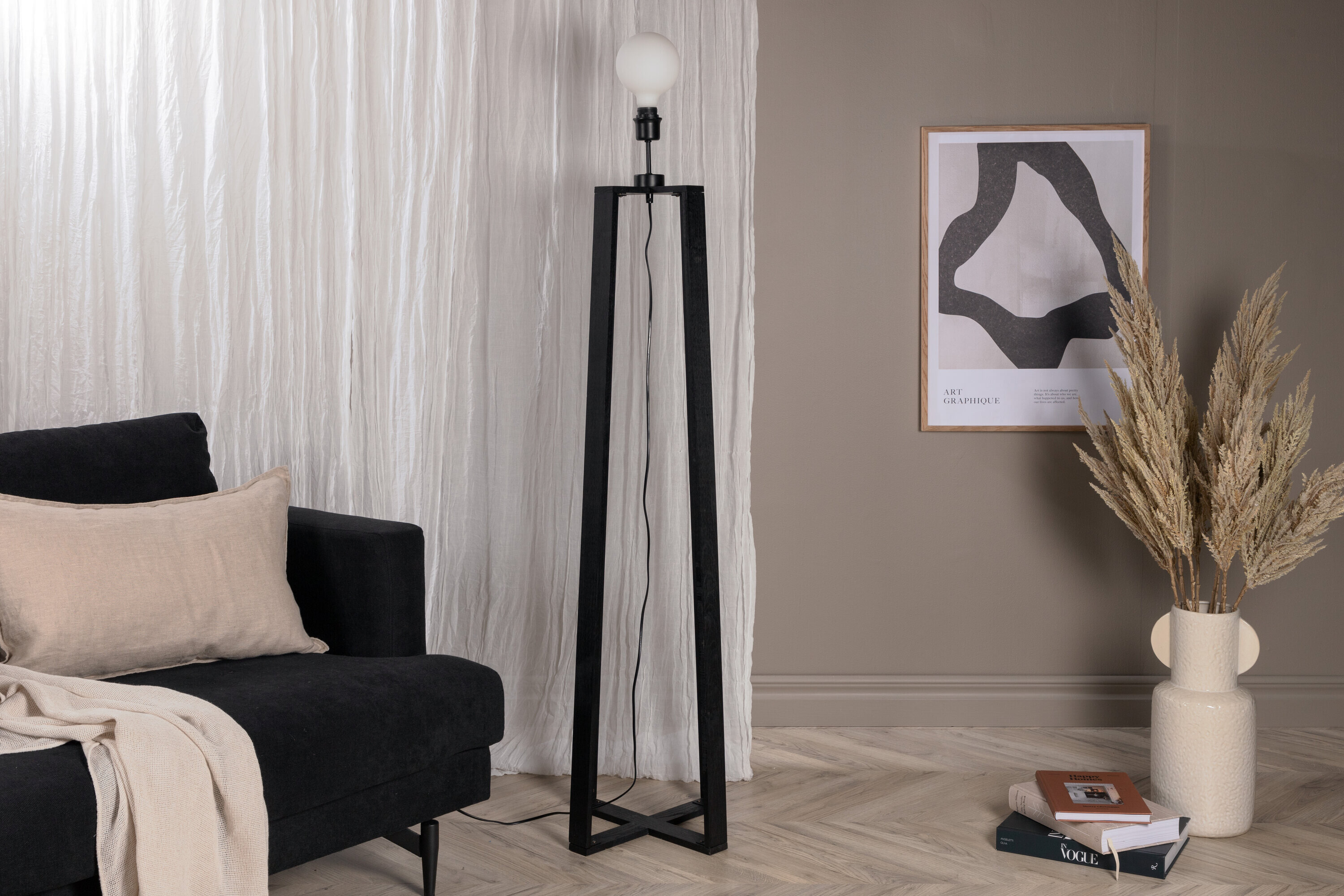 Nohr Vloerlamp Dayon 137cm hoog - Zwart