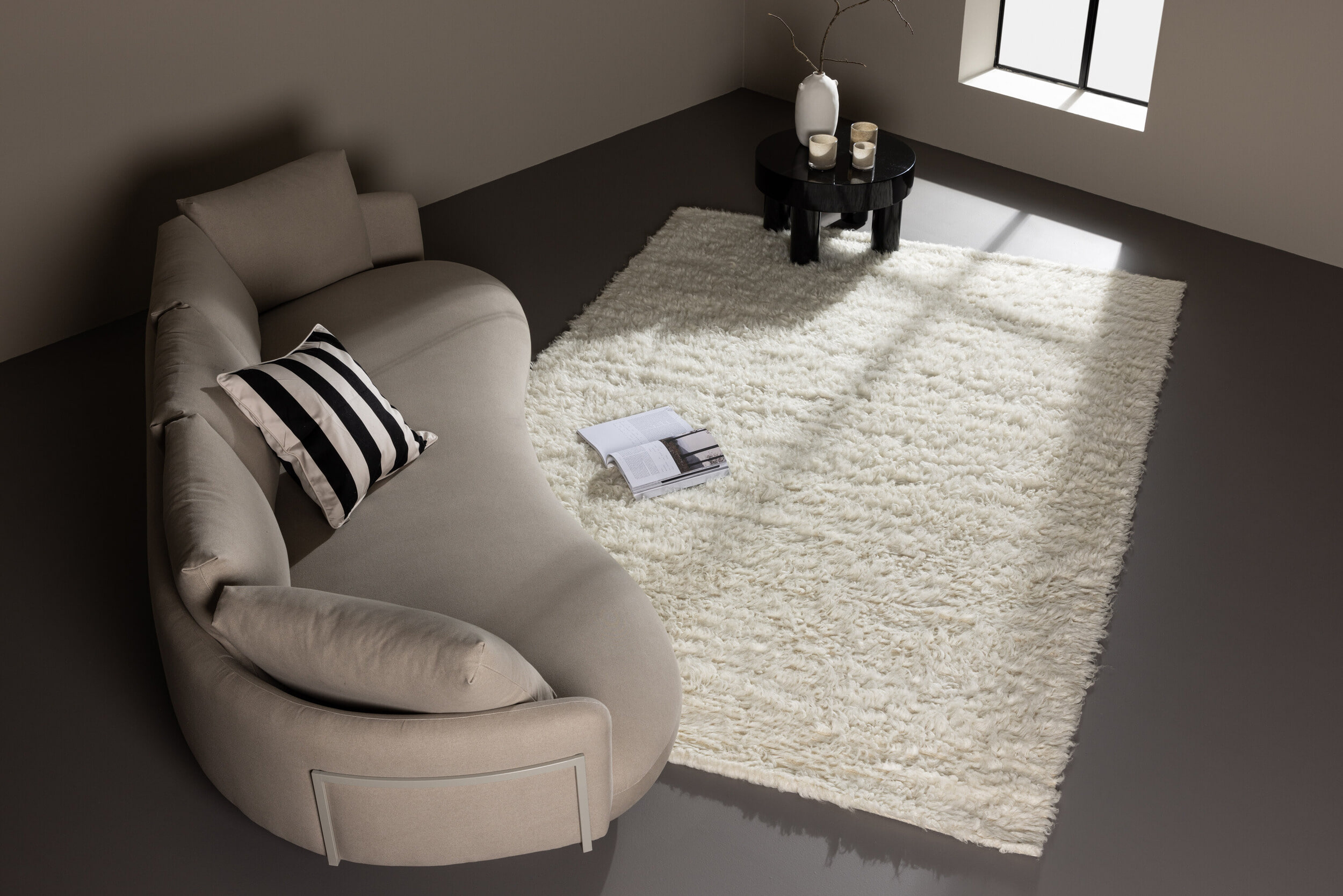 Nohr Vloerkleed 'Mechel' Wol, 160 x 230cm, kleur Wit
