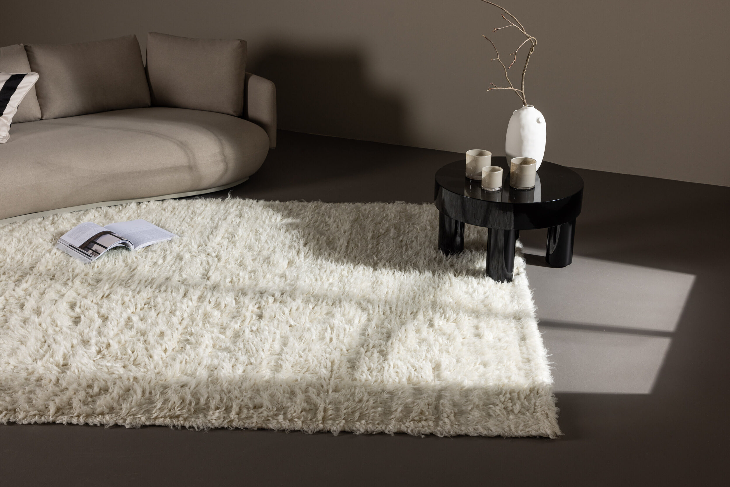 Nohr Vloerkleed 'Mechel' Wol, 160 x 230cm, kleur Wit