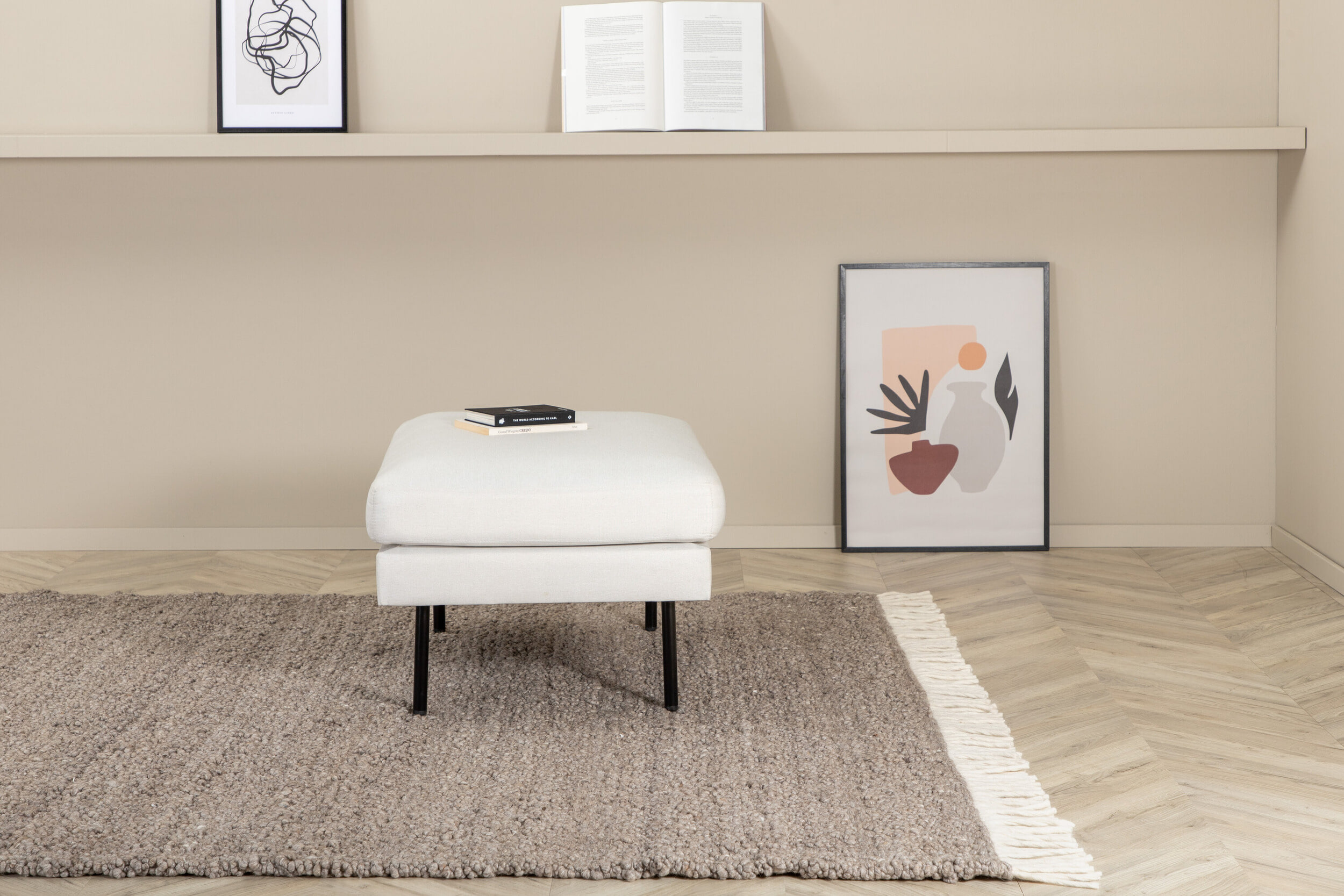 Nohr Vloerkleed 'Malary' Wol, 200 x 300cm, kleur Bruin