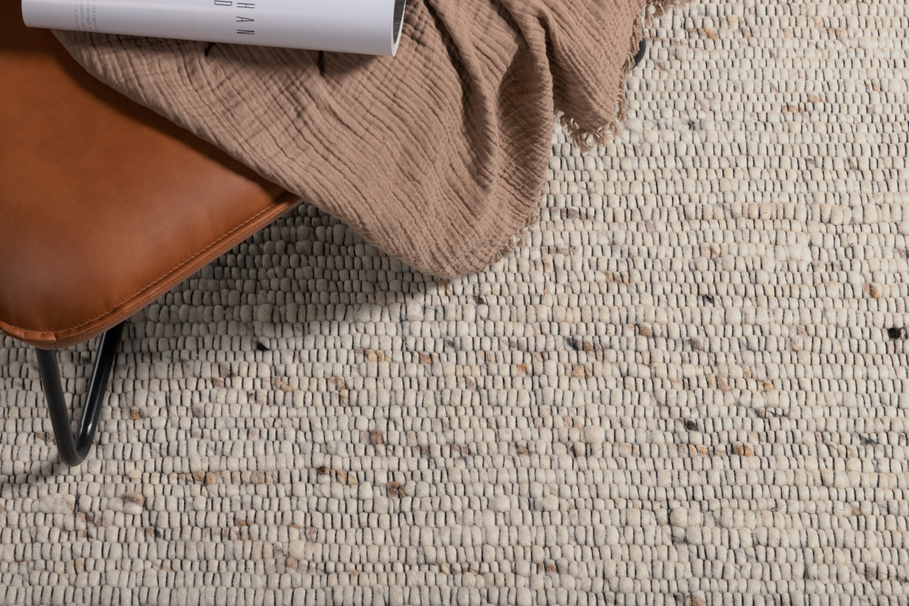 Nohr Vloerkleed 'Quintell' Wol, 200 x 300cm, kleur Beige