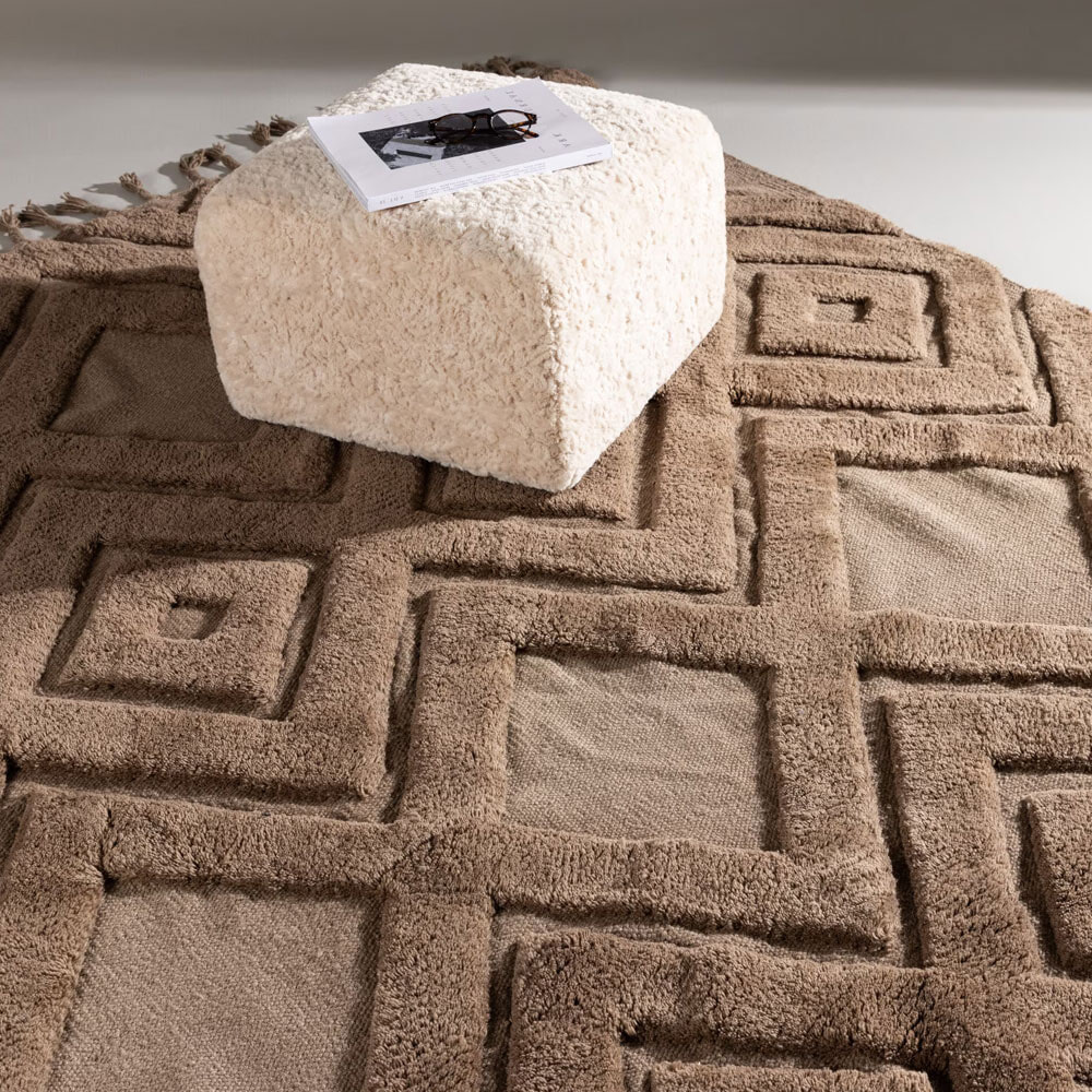 Nohr Vloerkleed 'Brannen' Wol, kleur Bruin