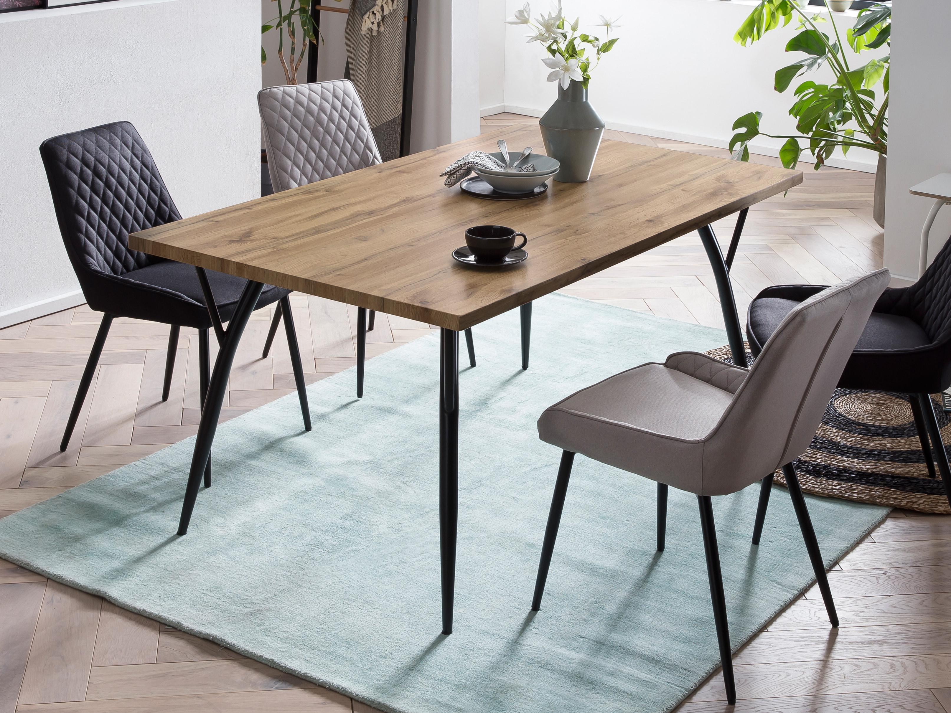 Artistiq Eettafel 'Orrin' Eikenlook, 150 x 90cm