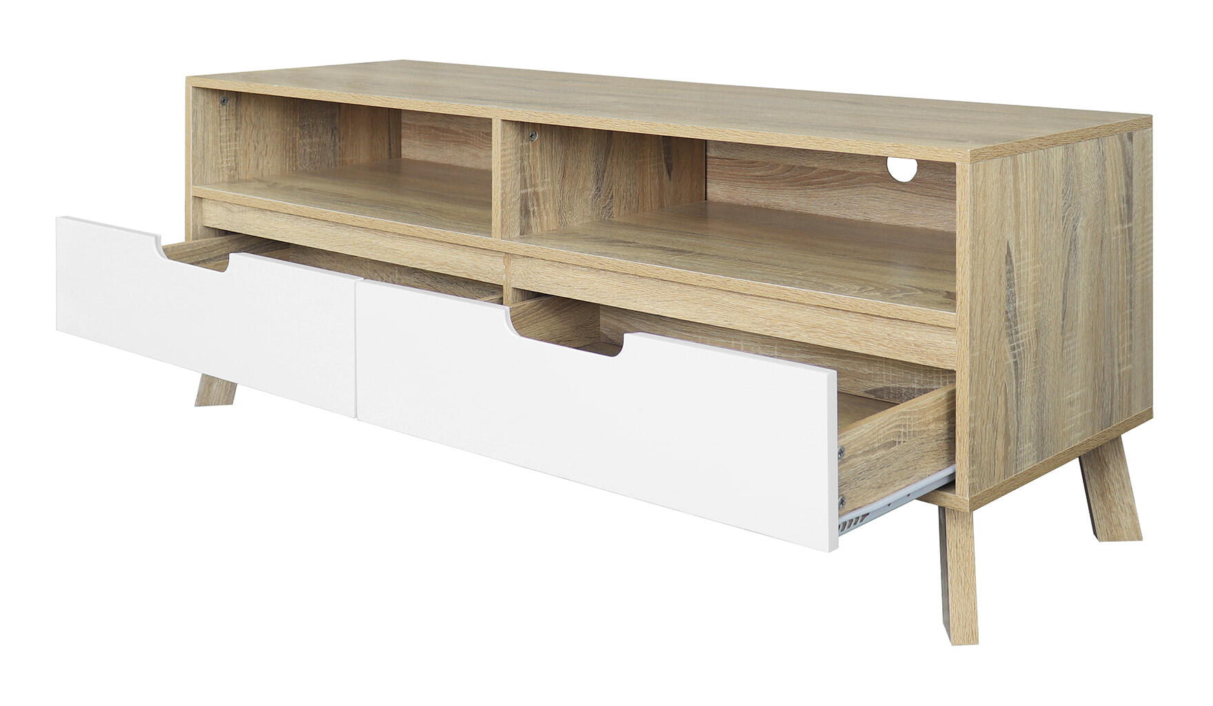 Artistiq TV-meubel 'Gonzalo' 140cm, kleur Naturel / Wit