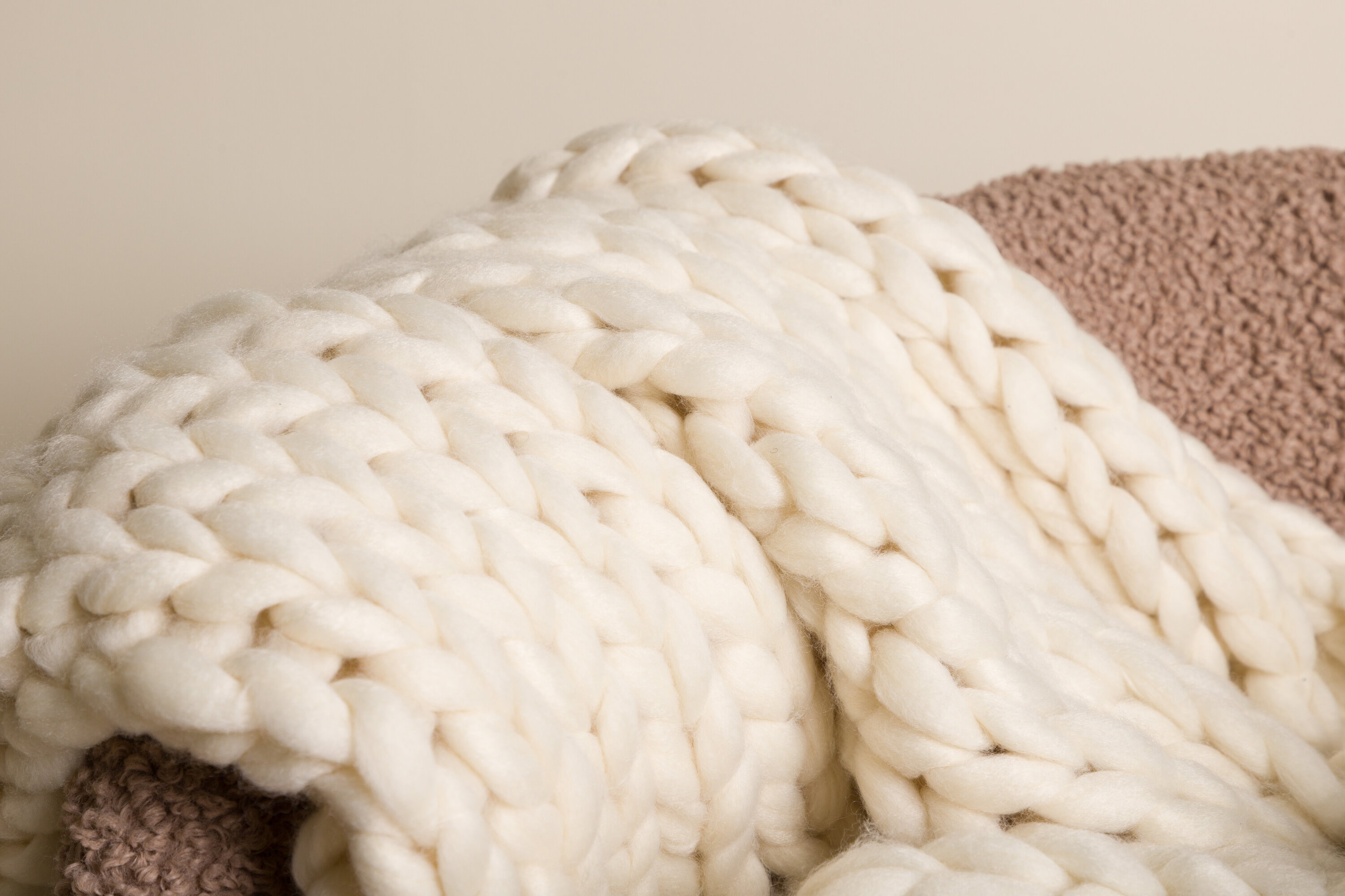 Nohr Plaid 'Alvis' 170 x 130cm, kleur Beige