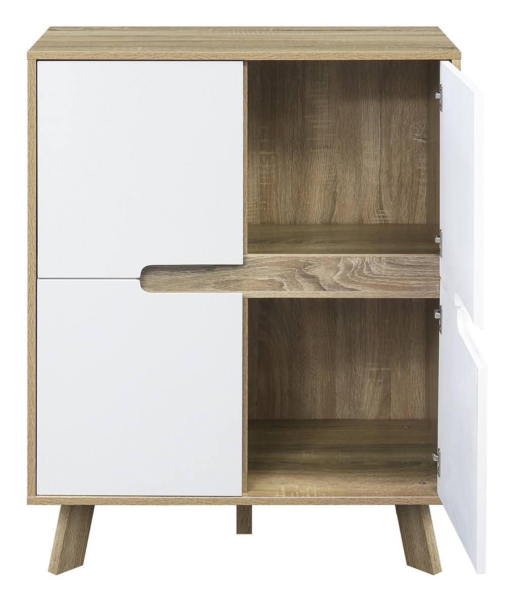Artistiq Opbergkast 'Gonzalo' 102 x 80cm, kleur Naturel / Wit