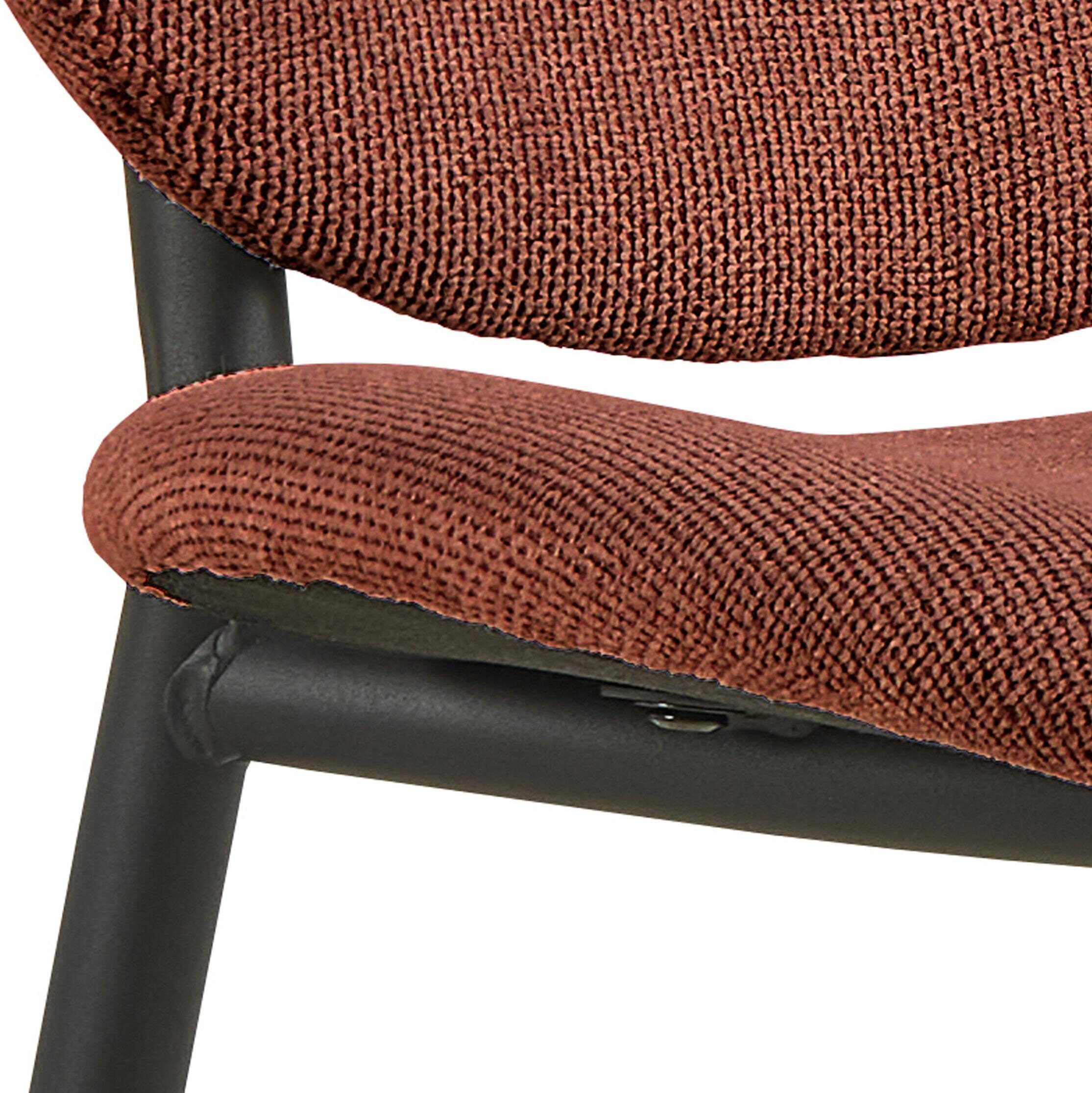 Bendt Eetkamerstoel 'Vic' Geweven stof, kleur Terracotta