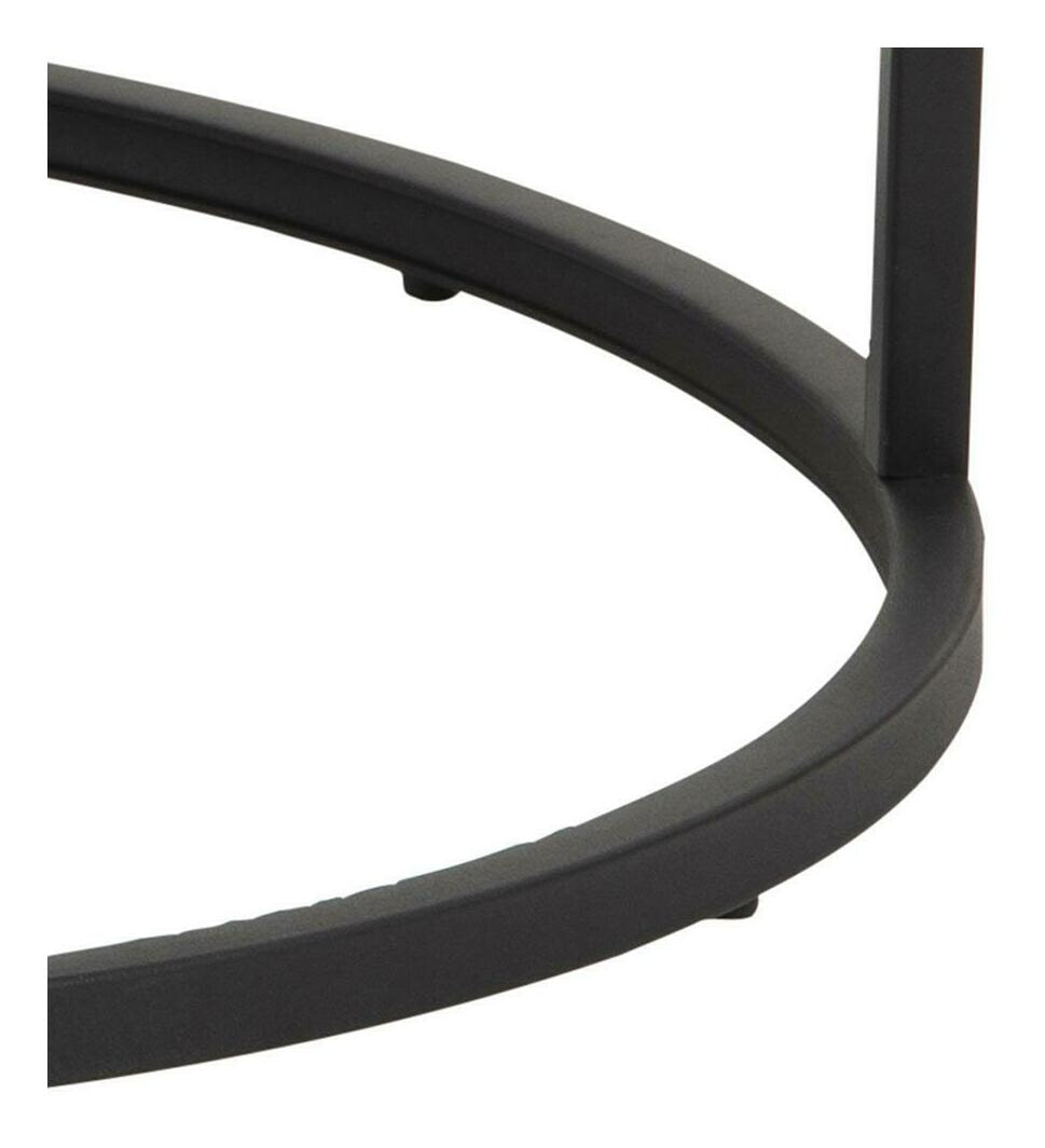 Bendt Salontafel 'Flemming' Set van 2 stuks, Marmerlook en glas, kleur zwart