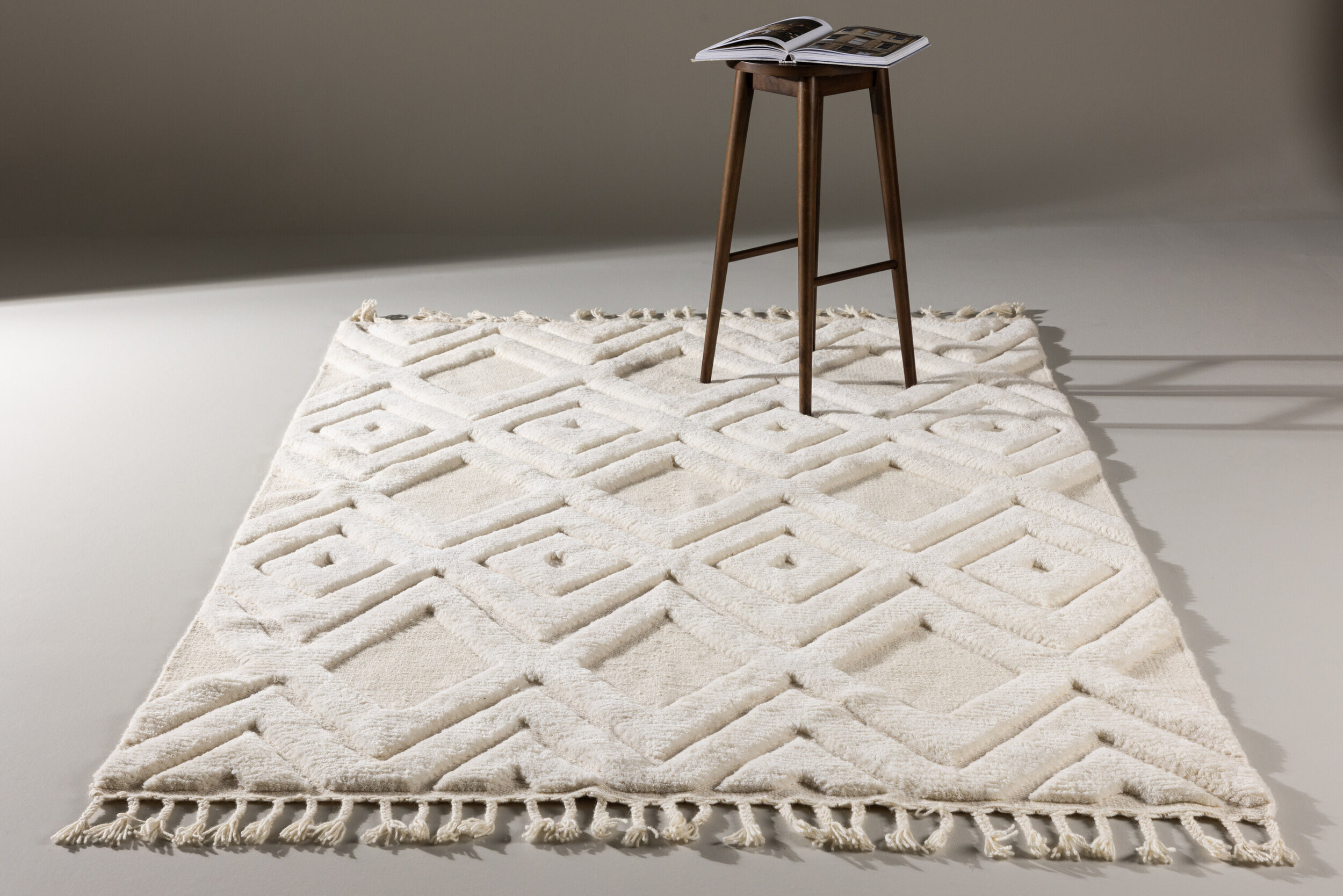 Nohr Vloerkleed 'Brannen' 300 x 400cm, kleur Wit