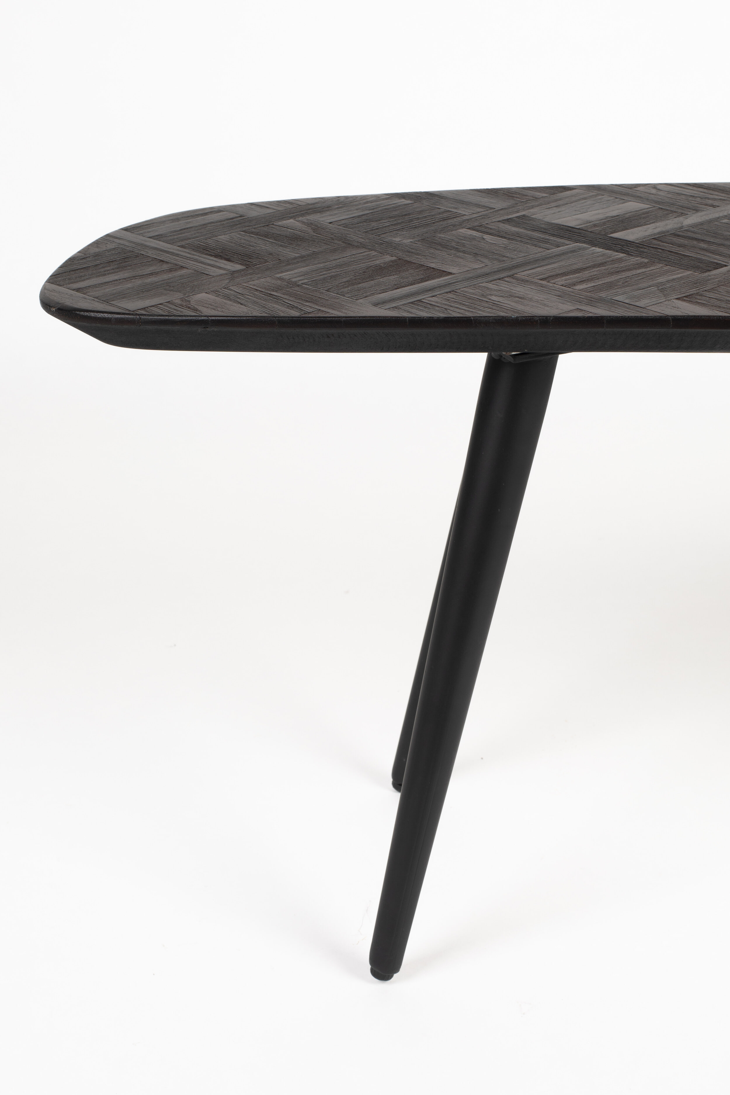ZILT Halbankje 'Yasmijn' Teakhout, Asymmetrisch, 118cm