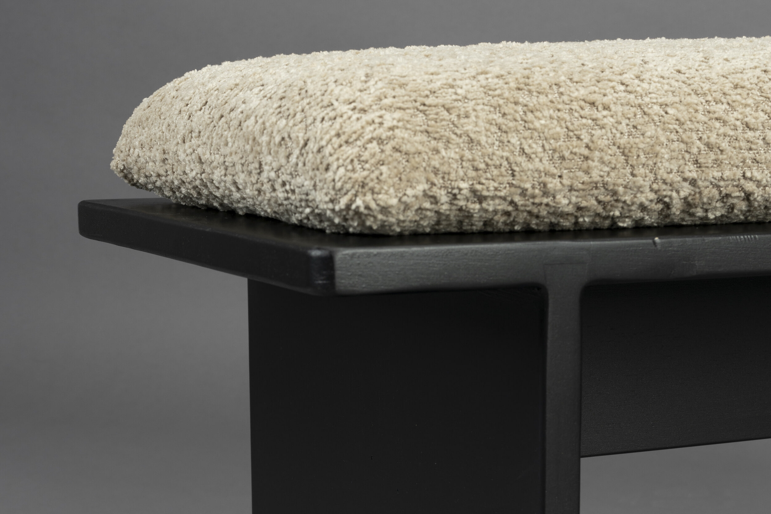 Dutchbone Halbank 'Shiho' Rubberhout en Bouclé