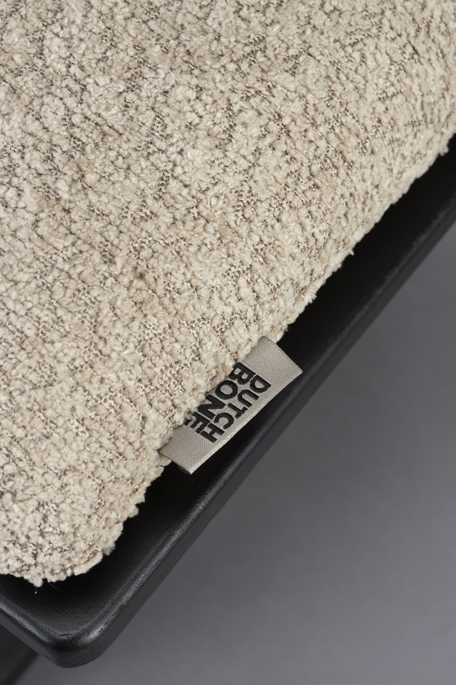 Dutchbone Halbank 'Shiho' Rubberhout en Bouclé